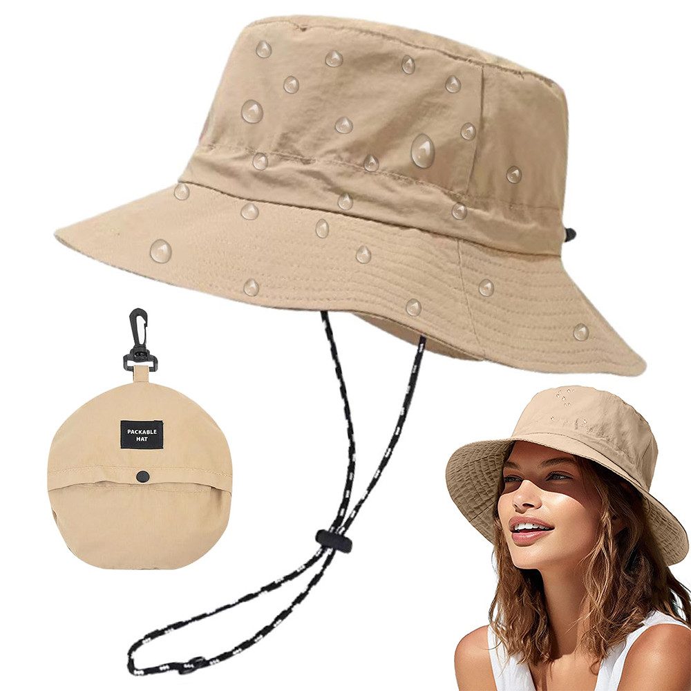 ZEUOPQ Sonnenhut Sonnenhut Unisex Damen- und Herren-Anglerhut (1 Stück) khaki UV Schutz (1-st, 1-St., Verstellbare Kinnband,atmungsaktivem) für Outdoor-Aktivitäten wie Angeln, Wandern oder Gartenarbeit macht