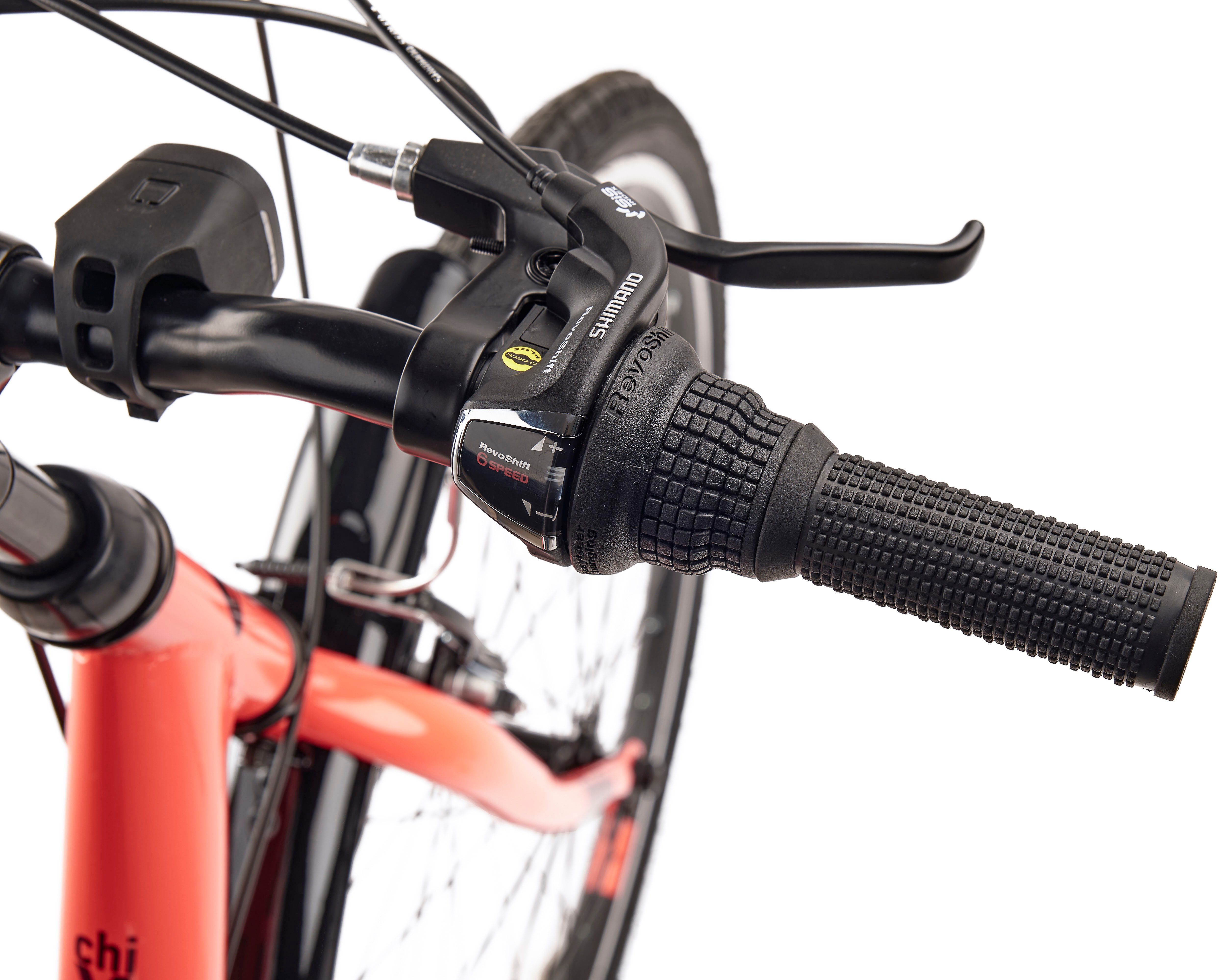 S’COOL Jugendfahrrad S'COOL chiX, 6 Gang Shimano, Kettenschaltung, 26 Zoll, Jugendliche, mit Gepäckträger und Schutzblech