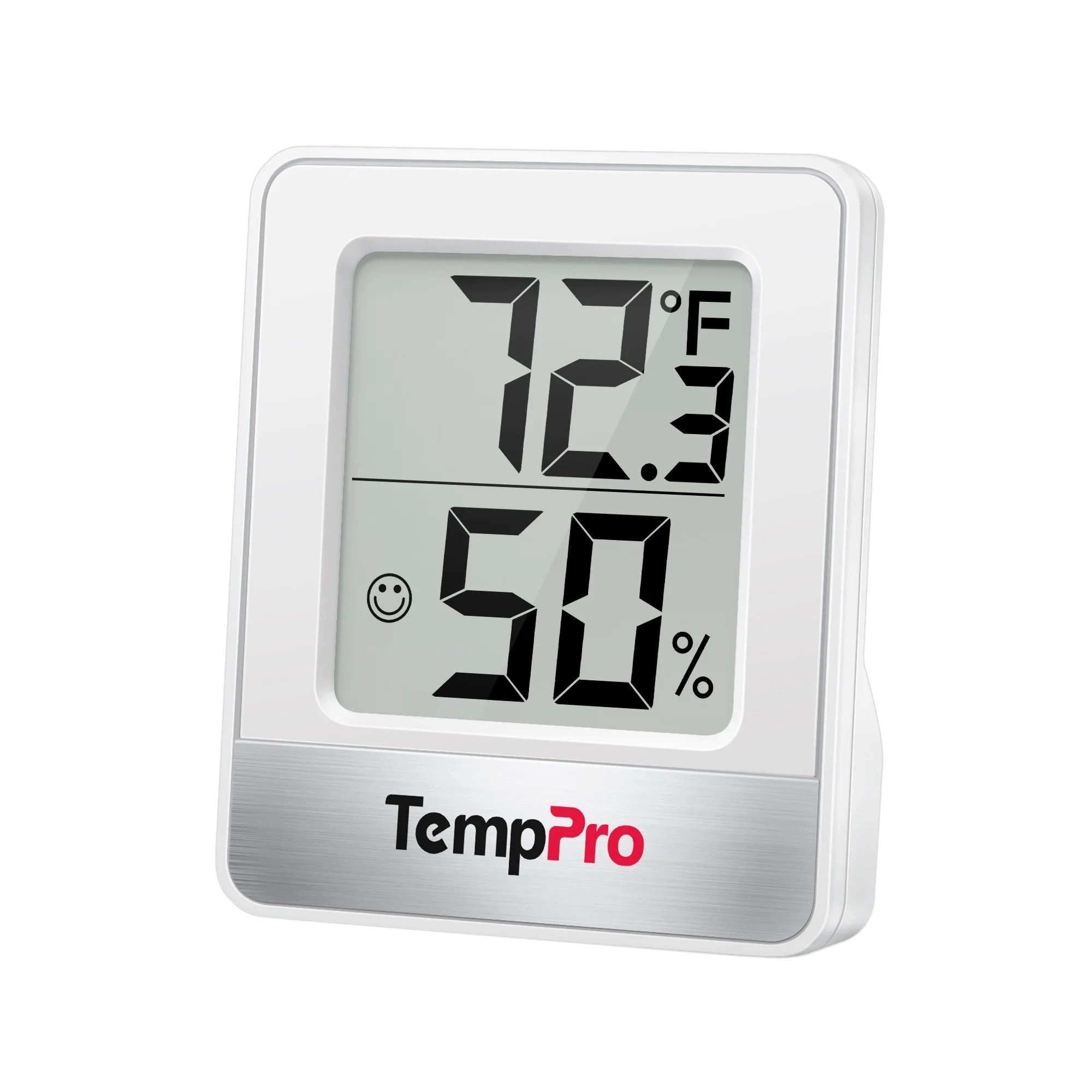 ThermoPro Hygrometer TP49, (1-St), Komfortindikator, Magnetrückseite, Standfuß, Aufhängeöffnung