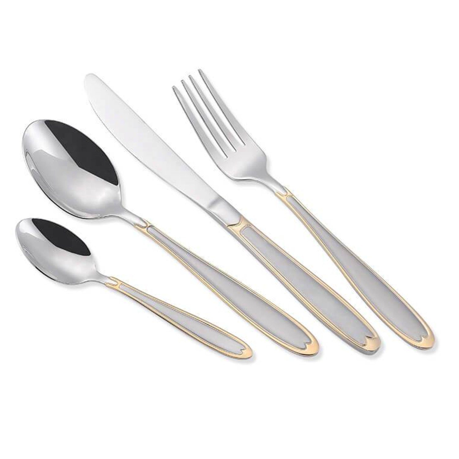 Maestro Besteck-Set MR-1515G-24, 6 Personen, Besteckset 24 teilig für 6 Personen