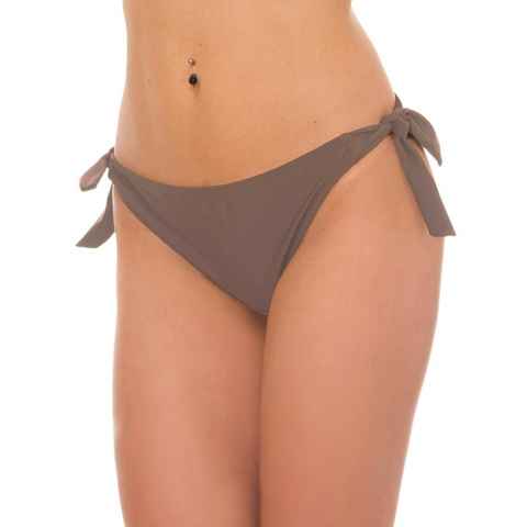 Aquarti Bikini-Hose Damen Bikinihose seitlich zum Binden Hüftslip in schönen Unifarben