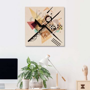 Posterlounge Holzbild Wassily Kandinsky, Entwurf zu 'Auf Weiss II', Wohnzimmer Modern Malerei