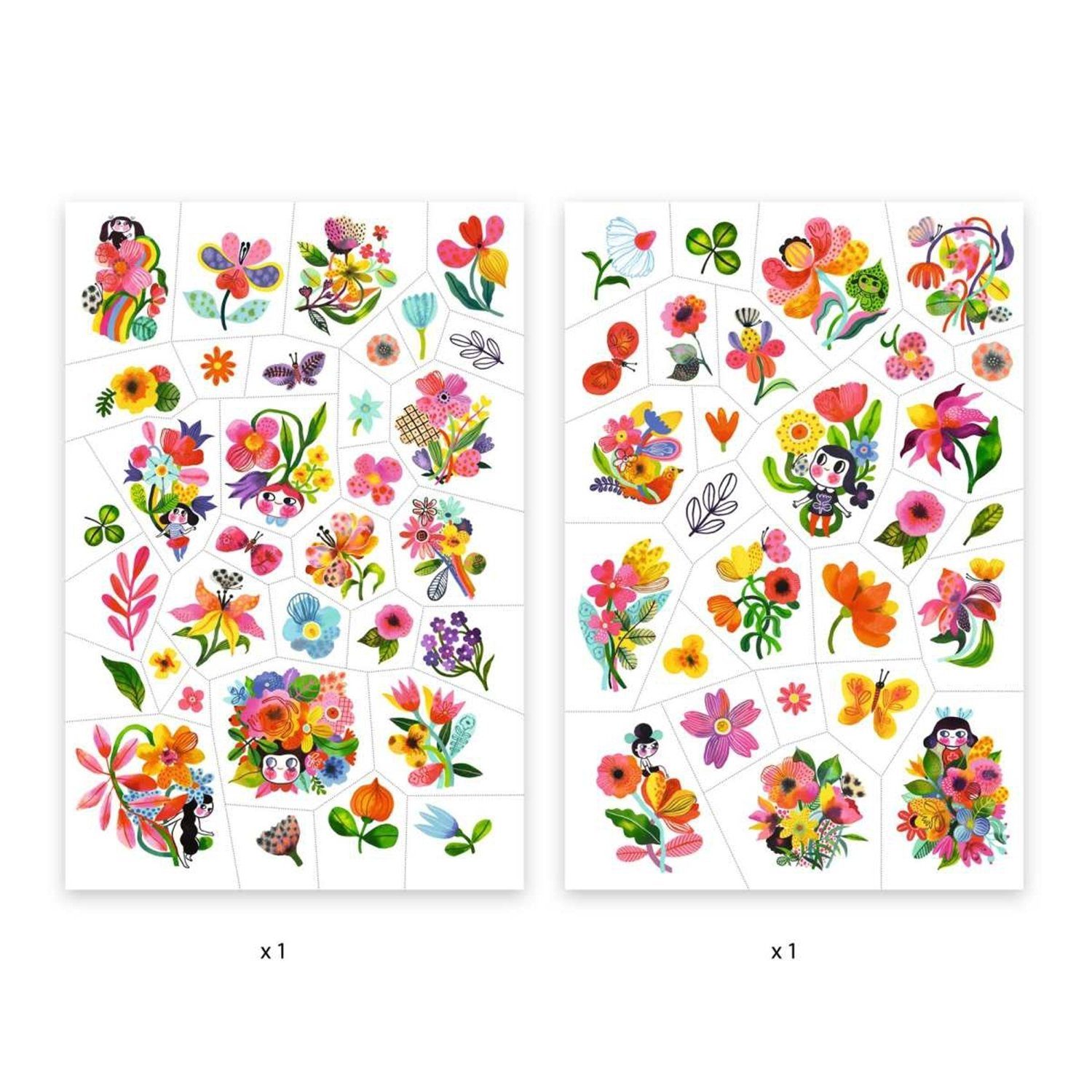 DJECO Kindertattoo DJ09616 Tattoos: Blumepracht