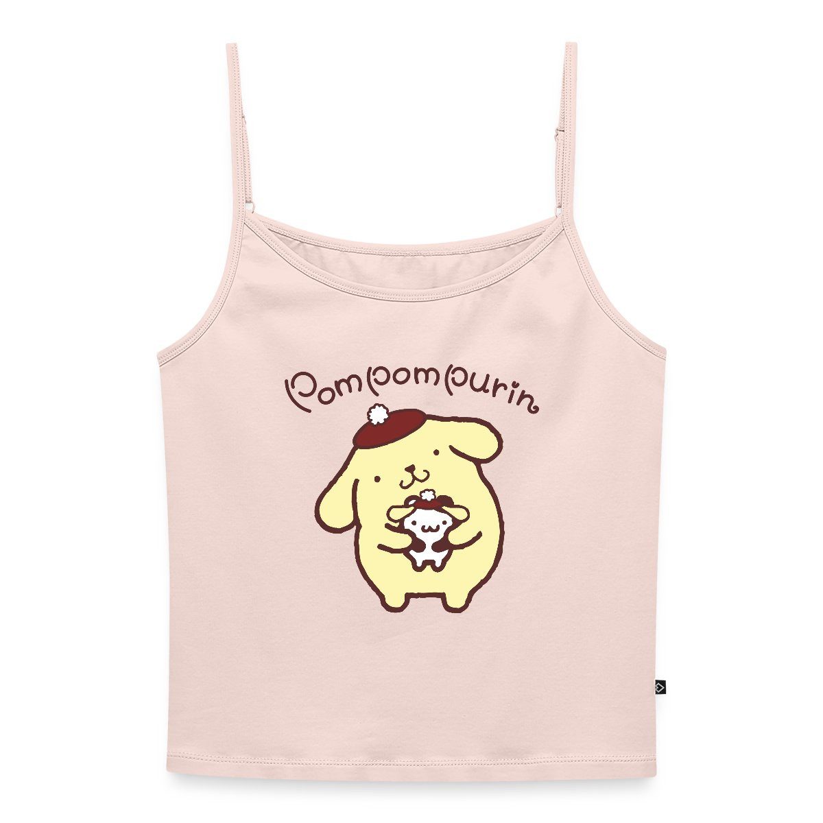 Spreadshirt Spaghettitop Pompompurin & Muffin Verkleidet Frauen Premium Organic Top mit Spaghet (1-tlg)