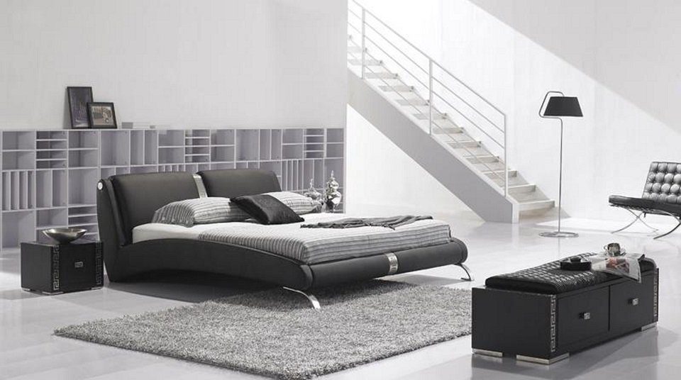 JVmoebel Bett Modernes Bett Polsterbett Doppelbett Designer Betten Set 180x200cm