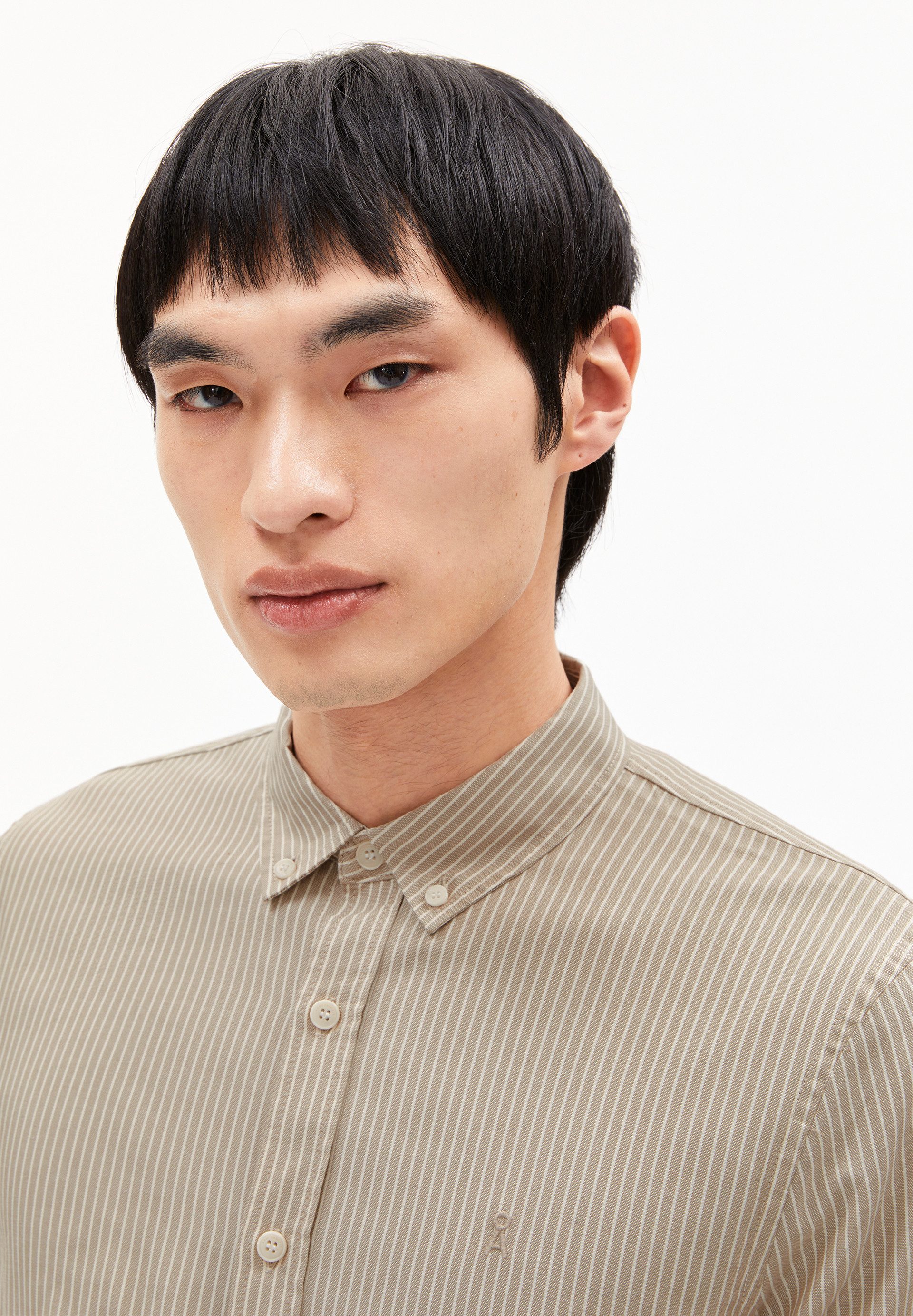 Armedangels Langarmhemd QUAASA STRIPE Hemd aus Bio-Baumwolle (1-tlg., Regular Fit) Regular Fit