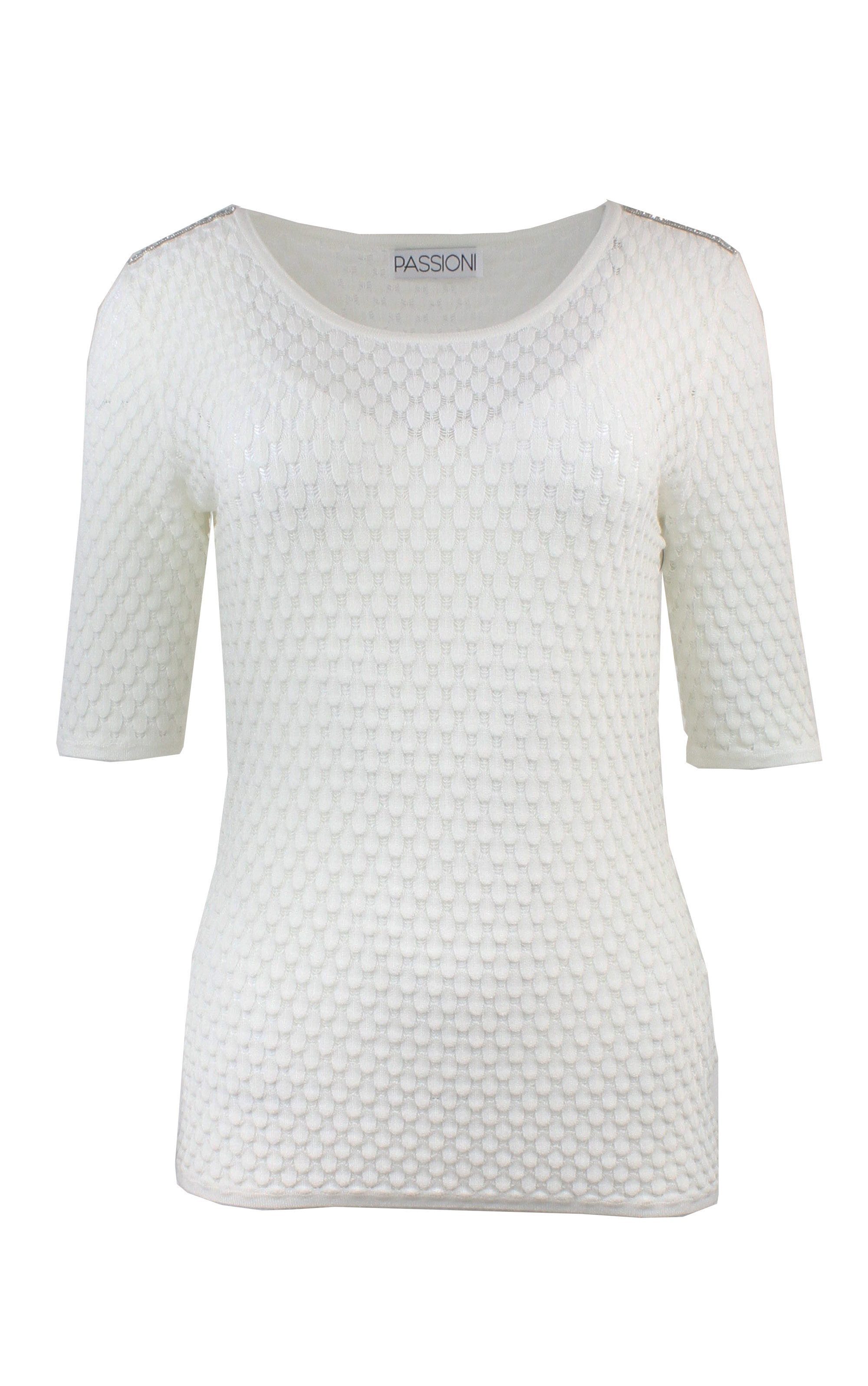 Passioni Sweater Sommer Pullover mit Strukturmuster günstig online kaufen