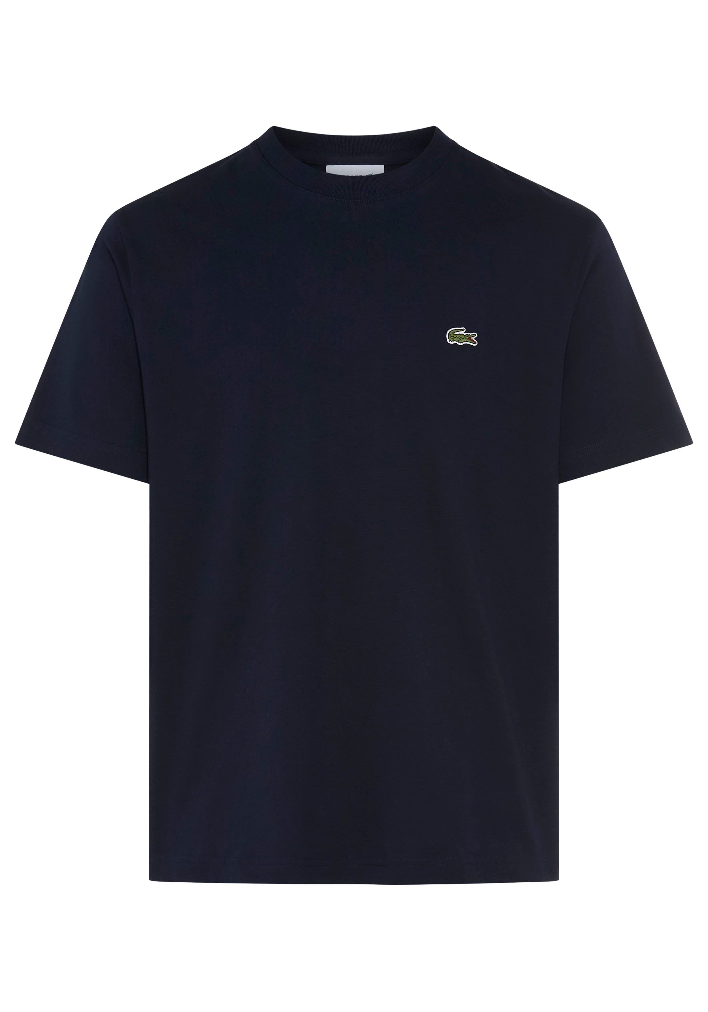Lacoste T-Shirt Rundhalsausschnitt, Jersey-Qualität aus reiner Baumwolle günstig online kaufen