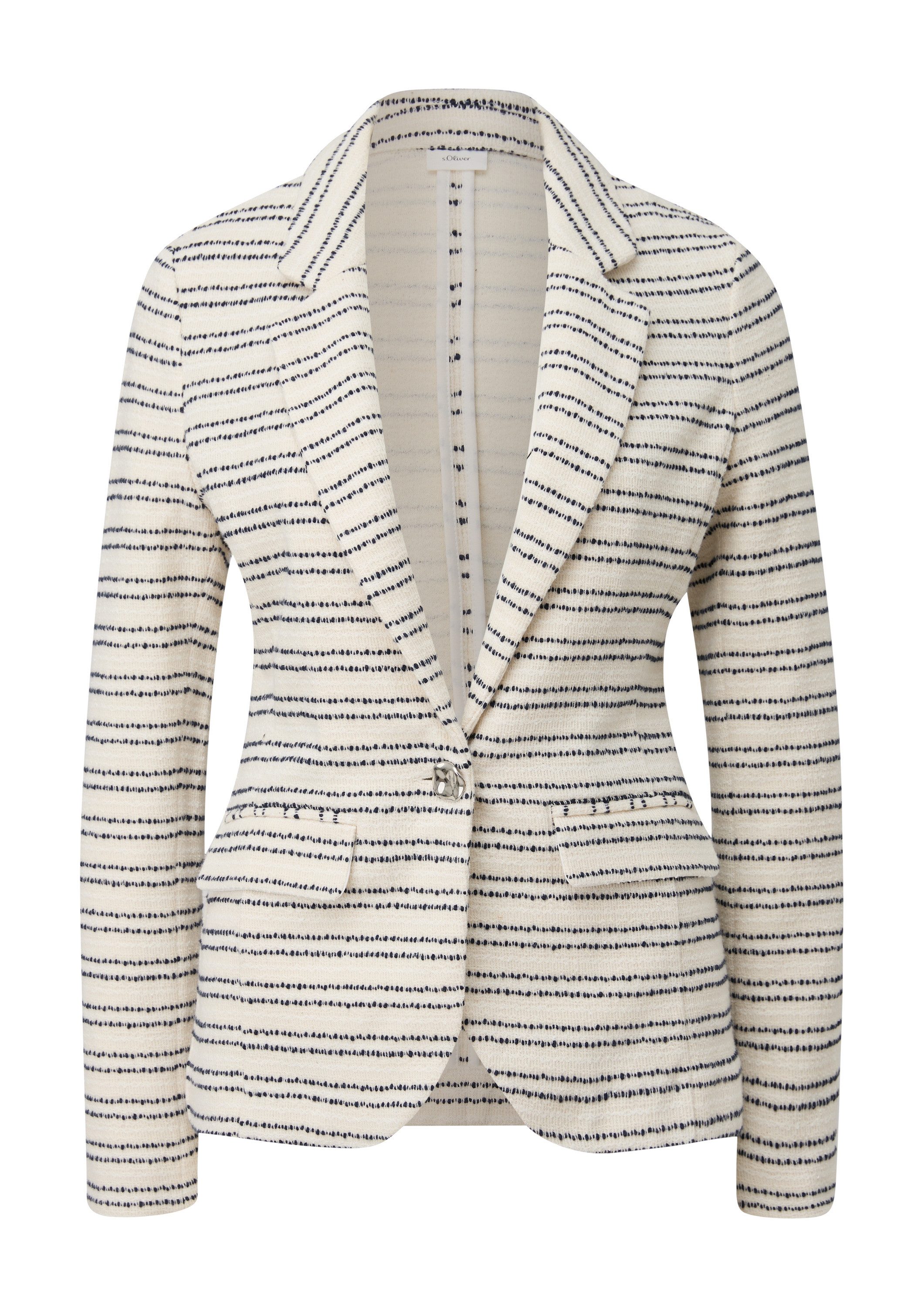 s.Oliver Funktionsjacke Indoor-Jacke Sweatblazer mit Strukturmuster