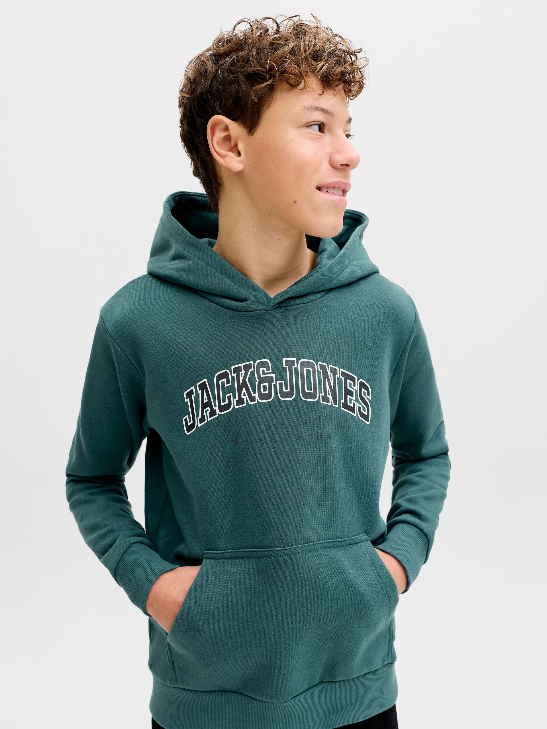 Jack & Jones Junior Sweatshirt JJECALEB VARSITY SWEAT HOOD JNR