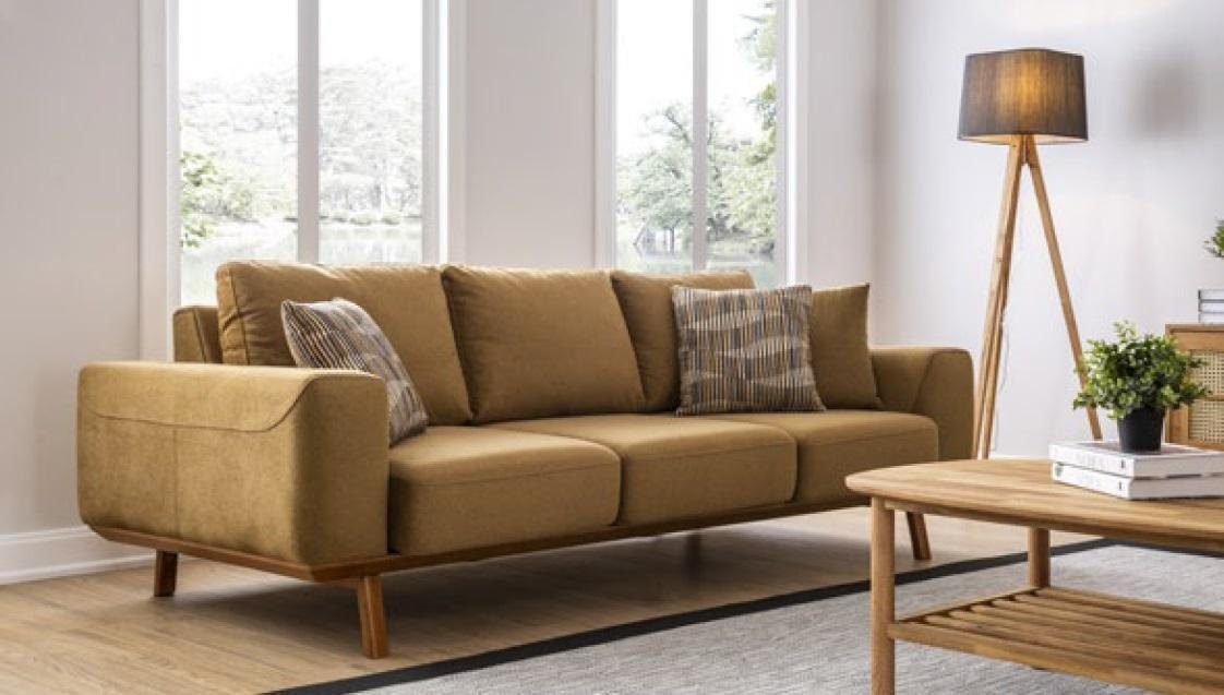 JVmoebel 3-Sitzer Braun Sofa 3 Sitz Sofas Sitz Design Couch Dreisitzer Luxus Möbel Stil