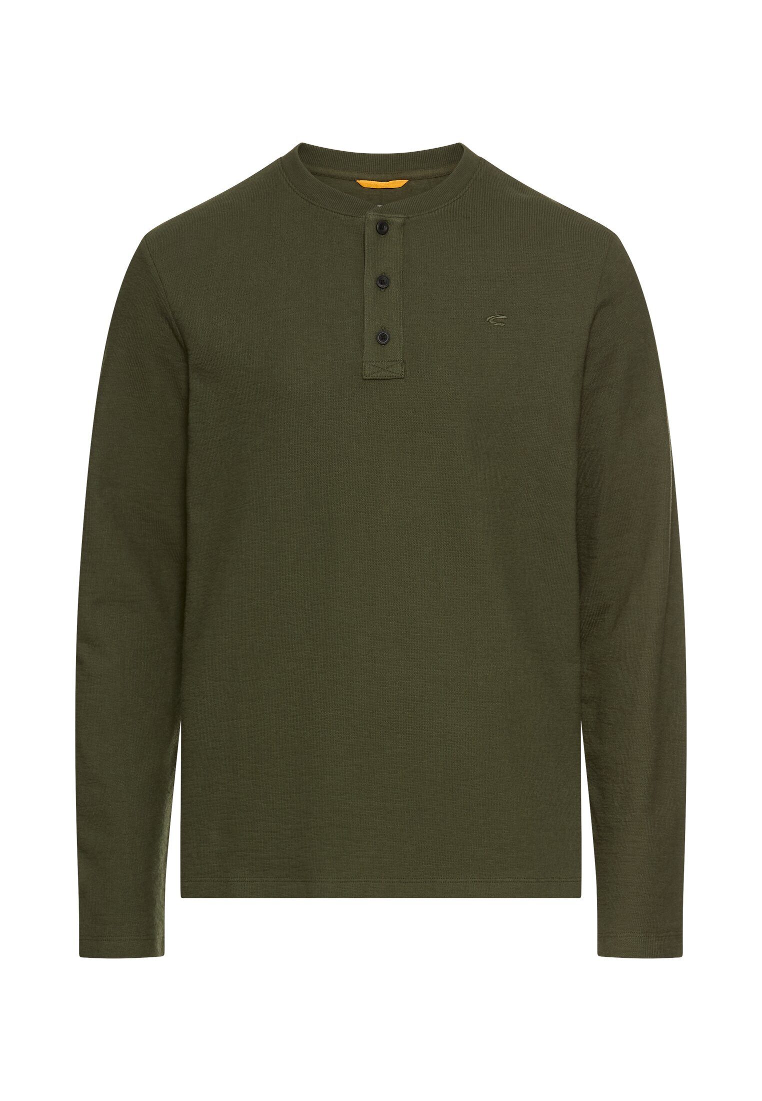 Henleyshirt aus reiner Baumwolle Langarm
