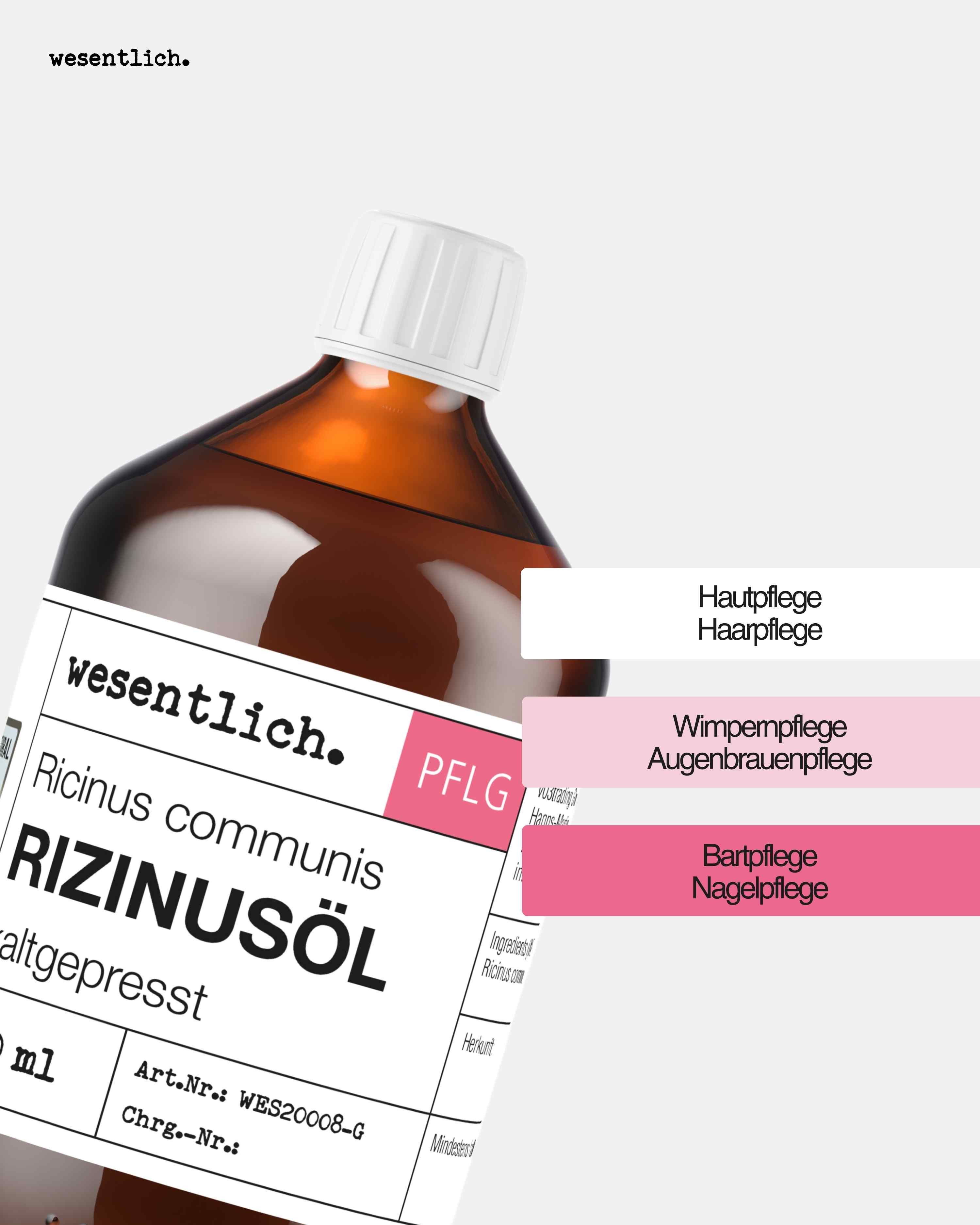 wesentlich. Körperöl Rizinusöl kaltgepresst (500ml)