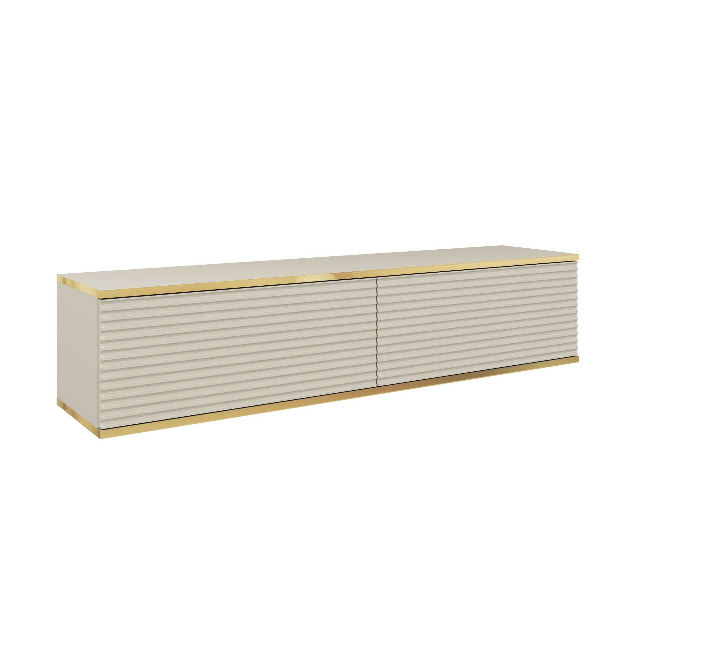 MOEBLO TV-Board Dayn RTV - 135 MDF (Moderne Hängeschrank Lamellen Lowboard günstig online kaufen