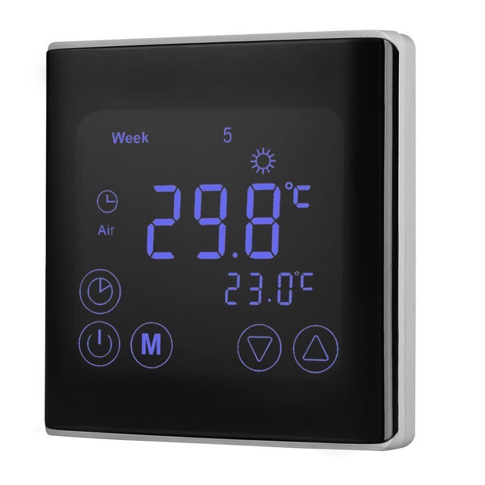 Daskoo Raumthermostat LCD Thermostat, Wandheizung Smart Programmierbare, Digital Fußbodenheizung Home Raumthermostat Wifi