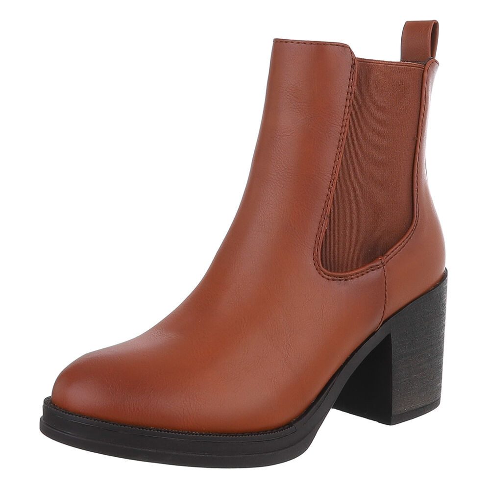 Ital-Design Stylischer Chelsea Boot mit Blockabsatz für Damen High-Heel-Sti günstig online kaufen