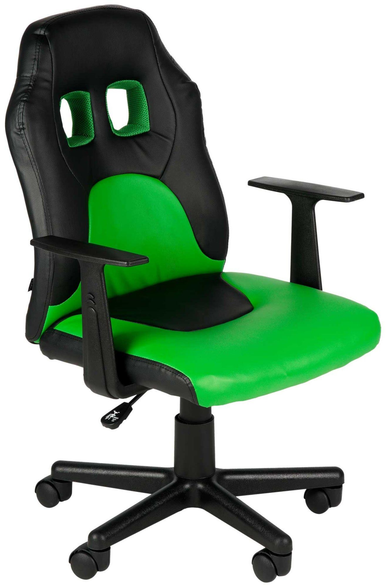 CLP Gaming Chair Fun, Kinder-Bürostuhl, mit abnehmbaren Armlehnen schwarz/grün