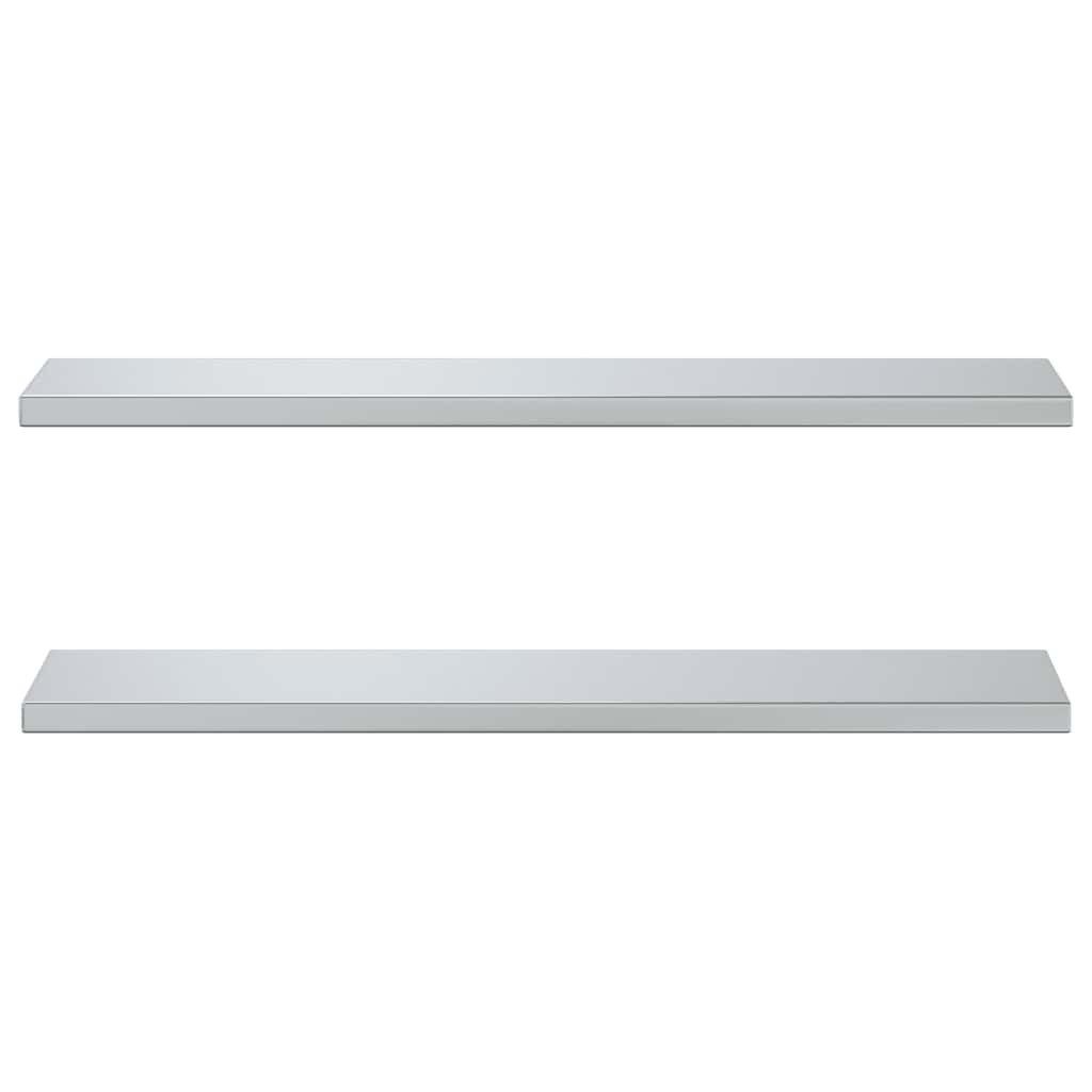 vidaXL Regal Wandregale 2 Stk. 100x23,5 cm Silbern Edelstahl, 1-tlg. – Bild 4 von 5