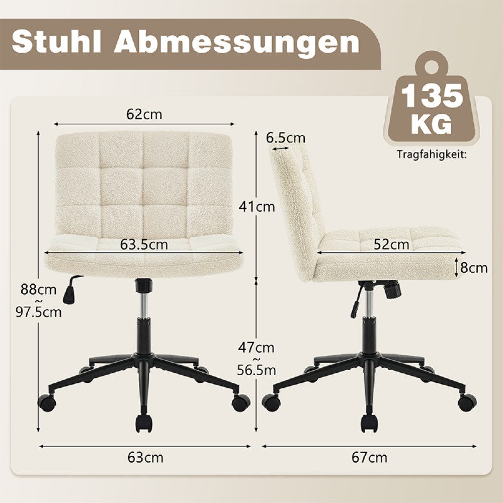 Hellove Polsterstuhl Ergonomischer Bürostuhl Schreibtischstuhl Schneidersit günstig online kaufen