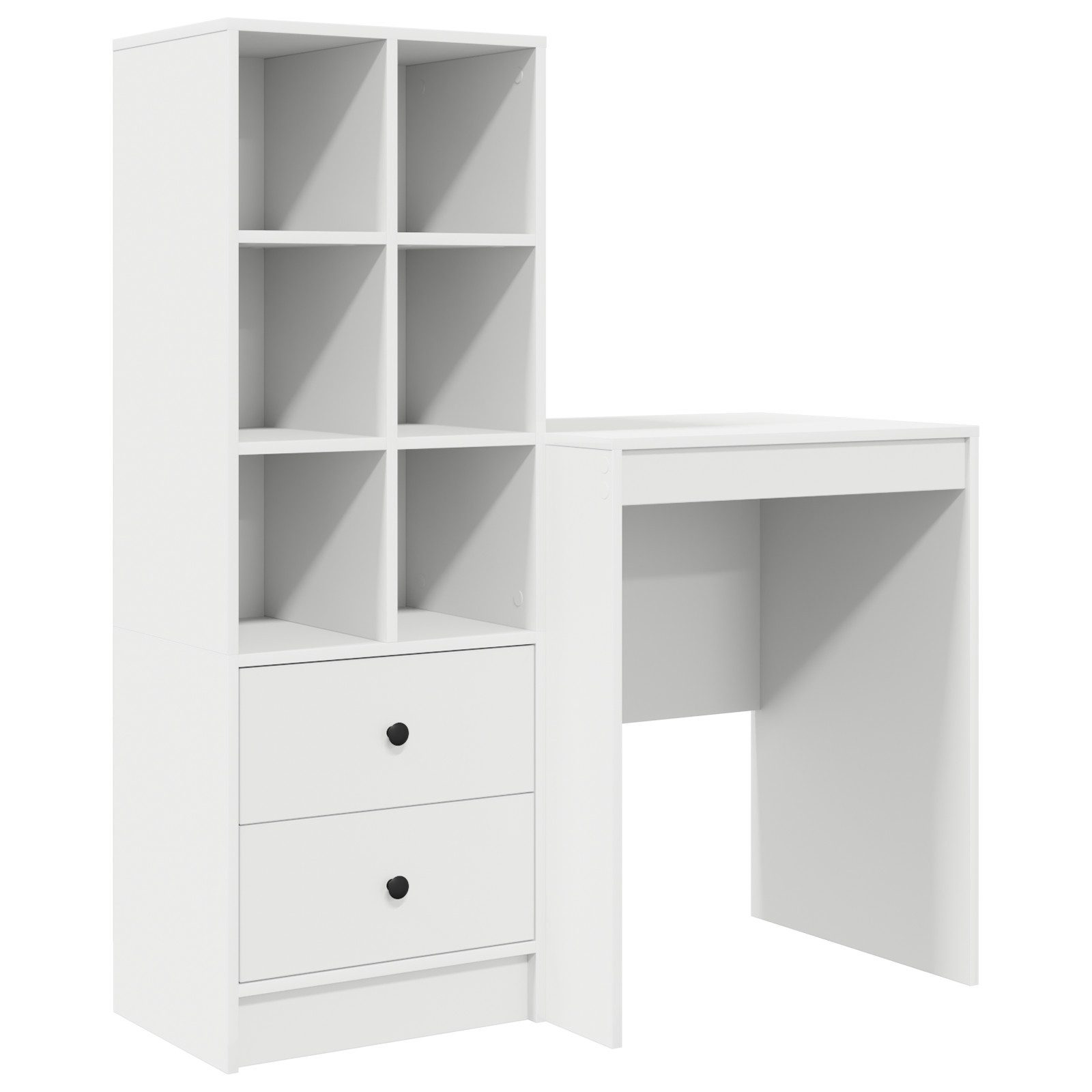 vidaXL Sideboard Schreibtisch mit Stauraum Weiß günstig online kaufen