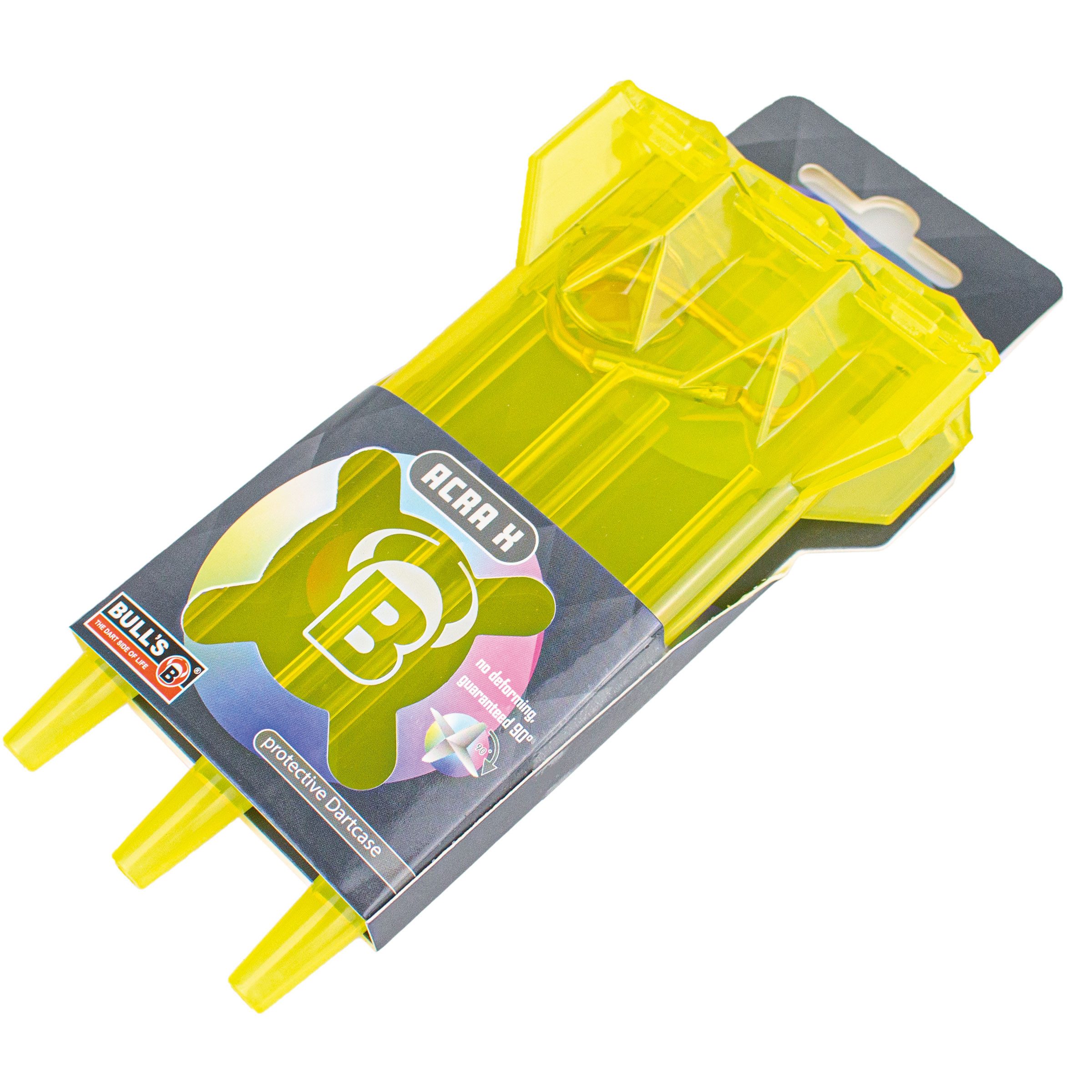 Dartpfeil Bull´s Hartplastik Dartcase für Steeldarts, Softdarts AcraX, Gelb