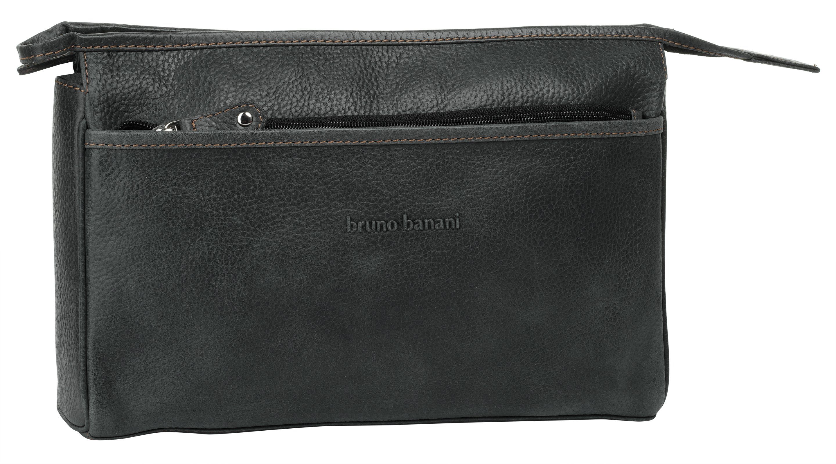 Bruno Banani Kulturbeutel, echt Leder günstig online kaufen