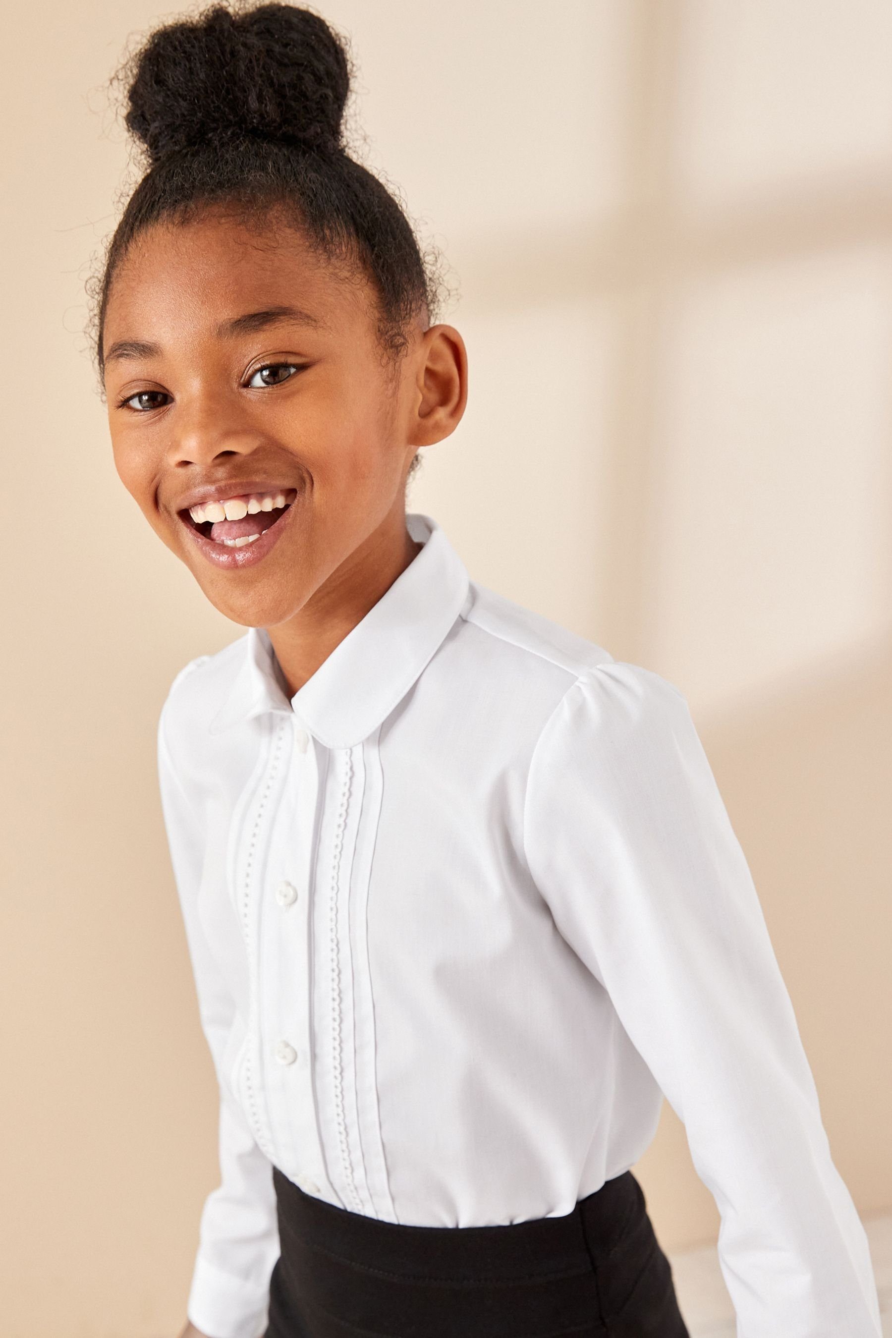 Next Langarmbluse Langarmbluse mit Spitzenbesatz (1-tlg)