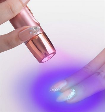 RefinedFlare Nagelpflege-Set Kleine handgehaltene Nail-Art-Lampe, schnell trocknende Lampe, 3-tlg.