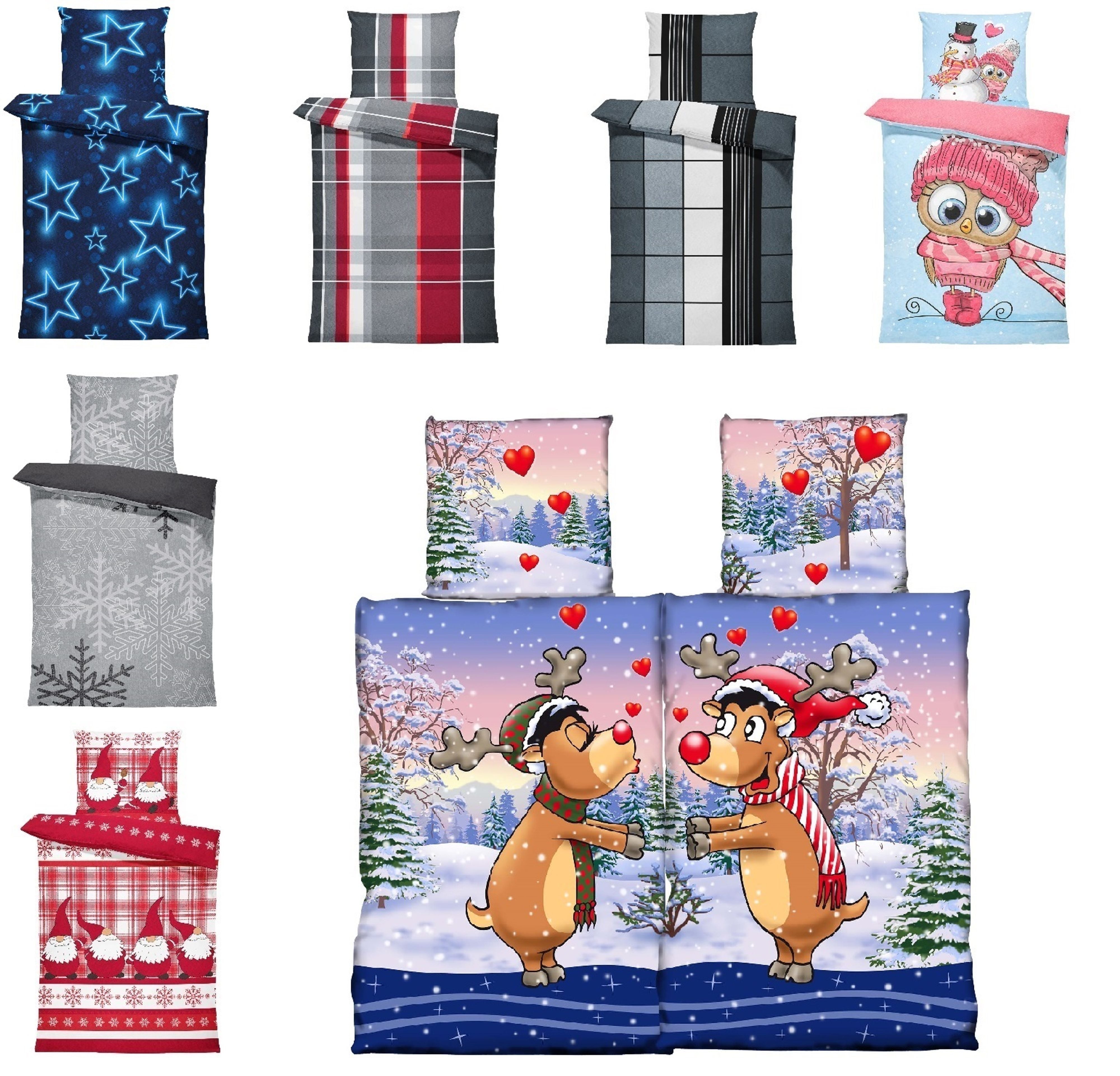 One Home Bettwäsche Winter Thermofleece, Fleece, 4 teilig, Weihnachten Part günstig online kaufen