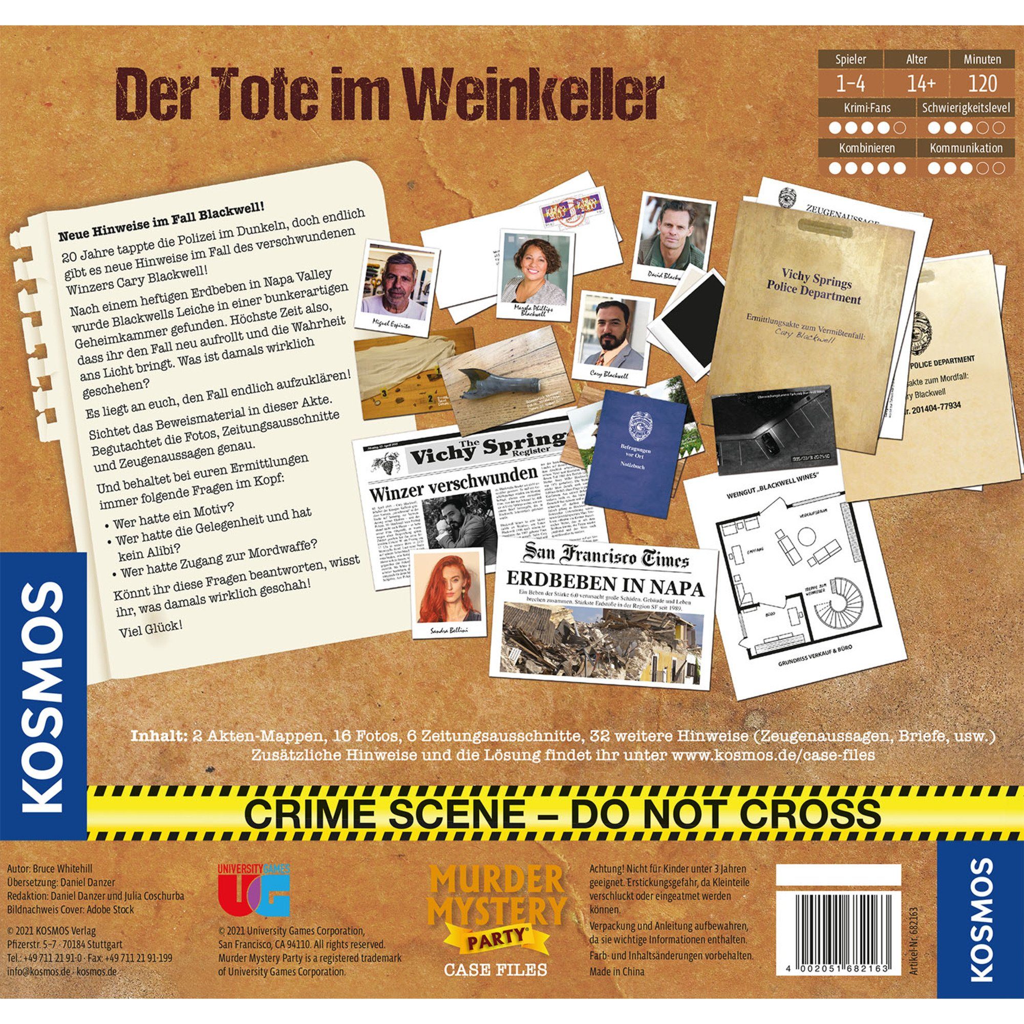 Kosmos Spiel Kosmos Murder Mystery Case File - Der Tote im