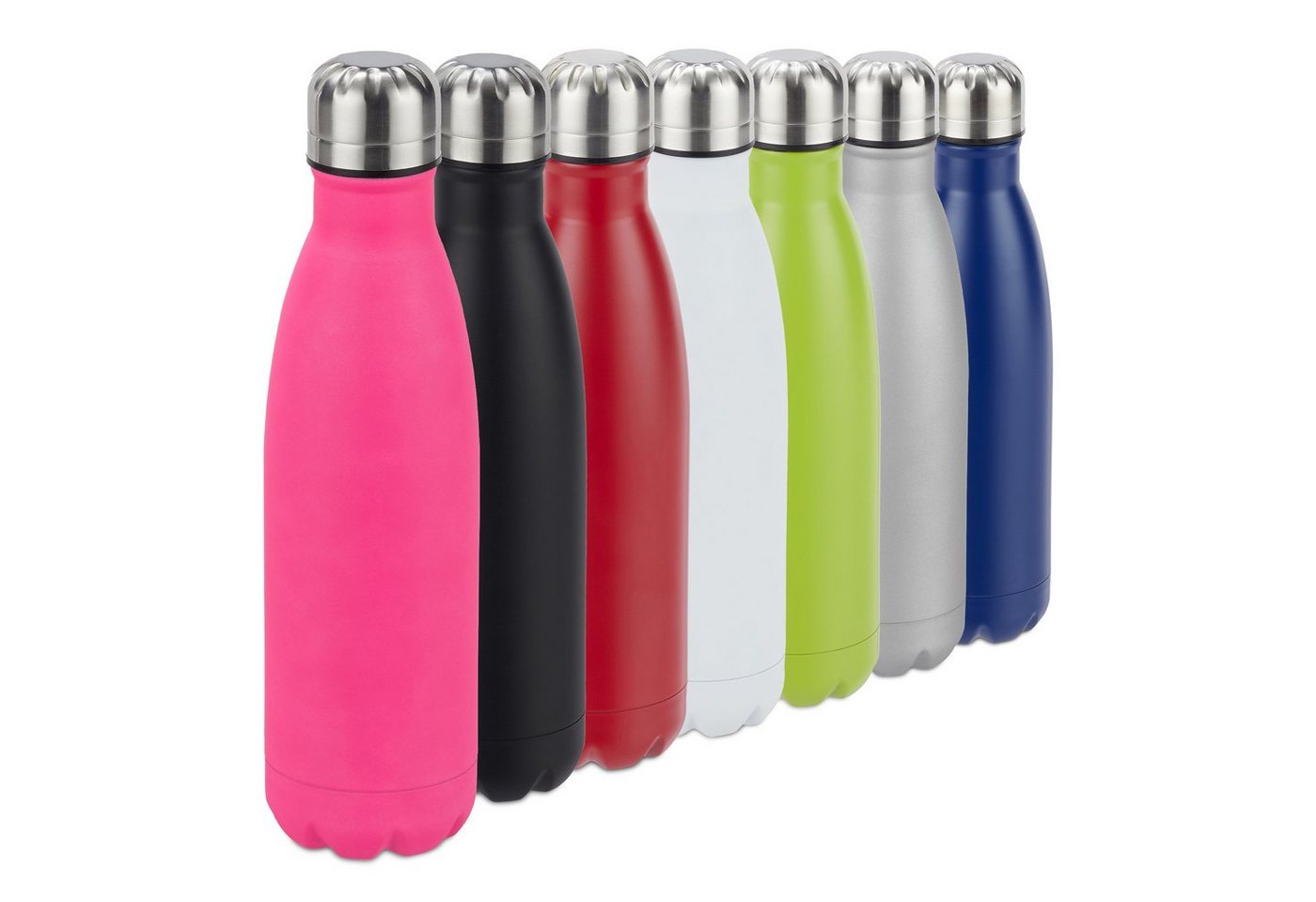relaxdays Isolierflasche Trinkflasche Edelstahl, Pink