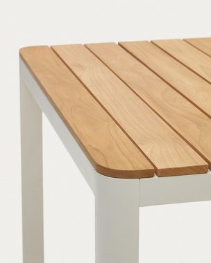 Natur24 Esstisch Gartentisch Bona 163 x 90 x 76 cm Teakholz und Aluminium Esstisch