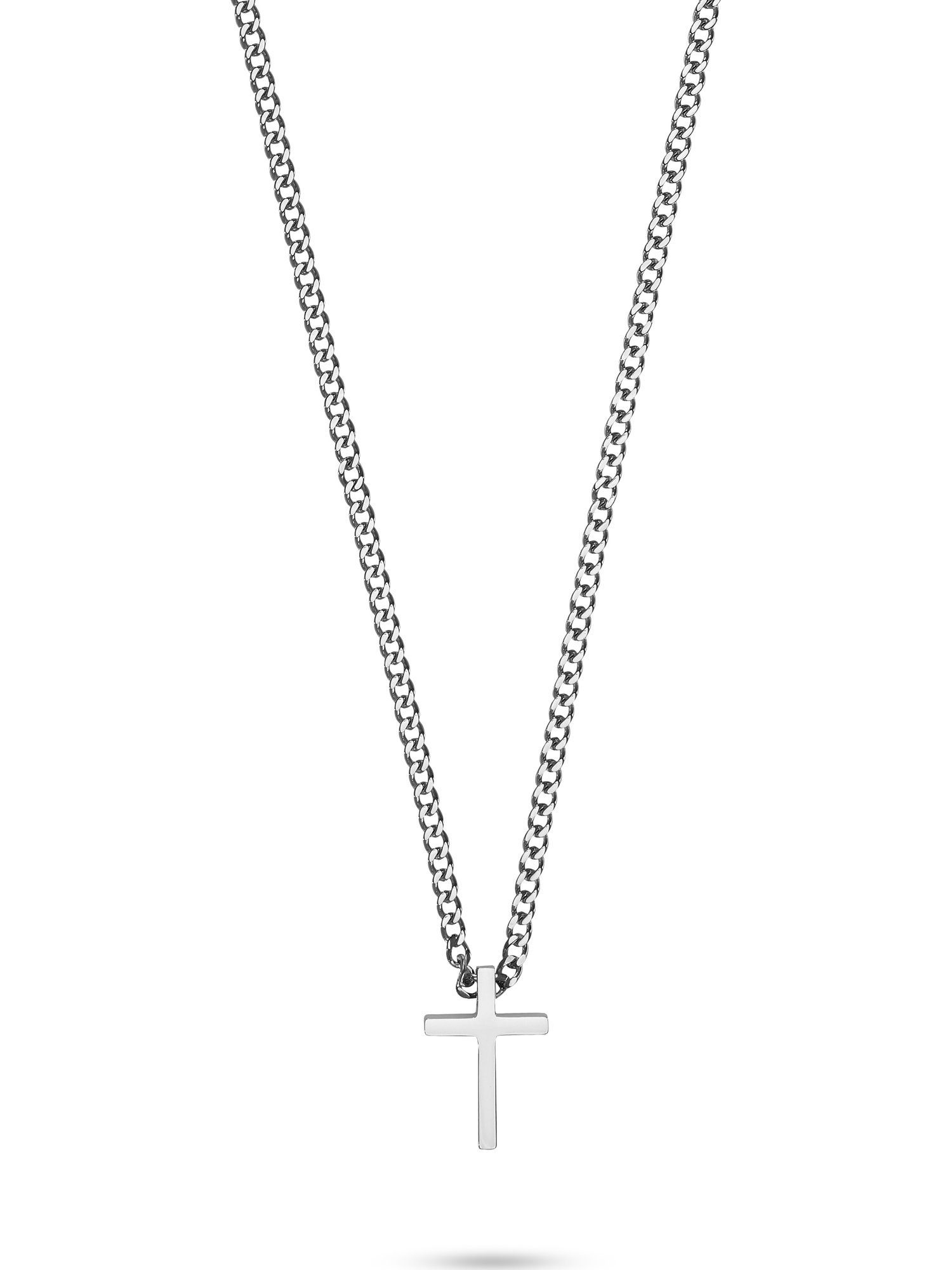 Collier FAVS Herren-Kette Edelstahl Kreuz