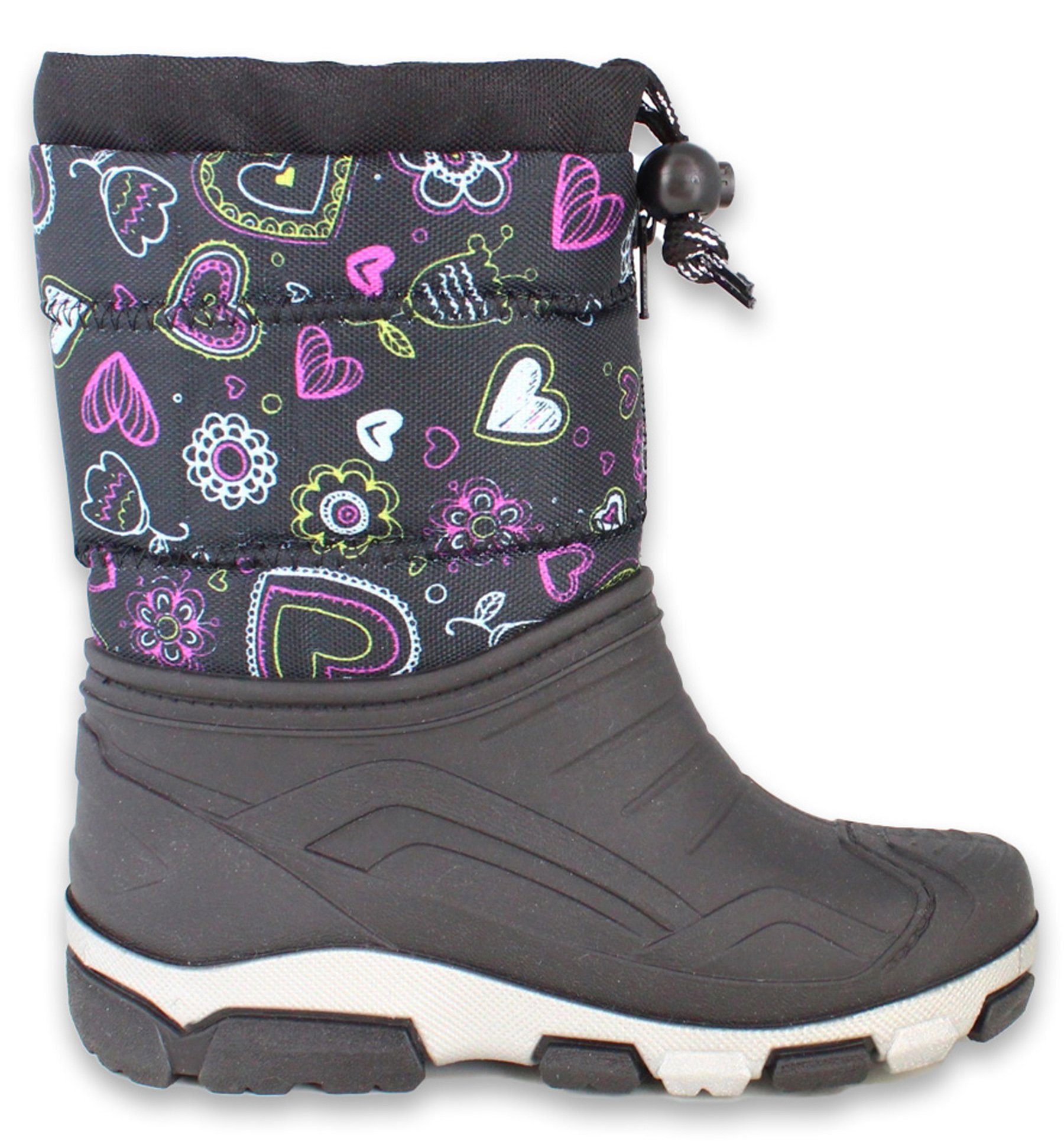 Beck Winterstiefel Snowy Gummistiefel (für Mädchen, für warme Füße bei Kälte und Schnee, Mit Reißverschluss und Schnellverschluss) Kuscheliges Warmfutter