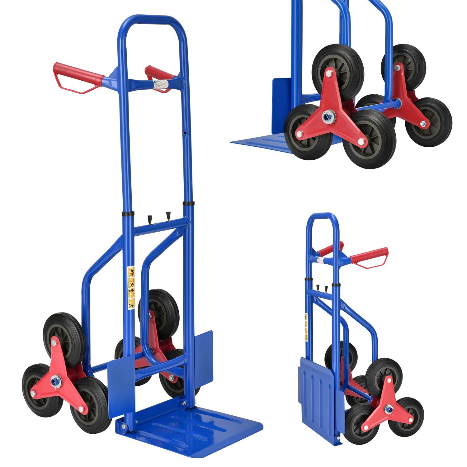 Juskys Treppensackkarre Treppensackkarre, klappbar Treppensteiger, Hartgummireifen, Stahlrahmen, bis 100 kg