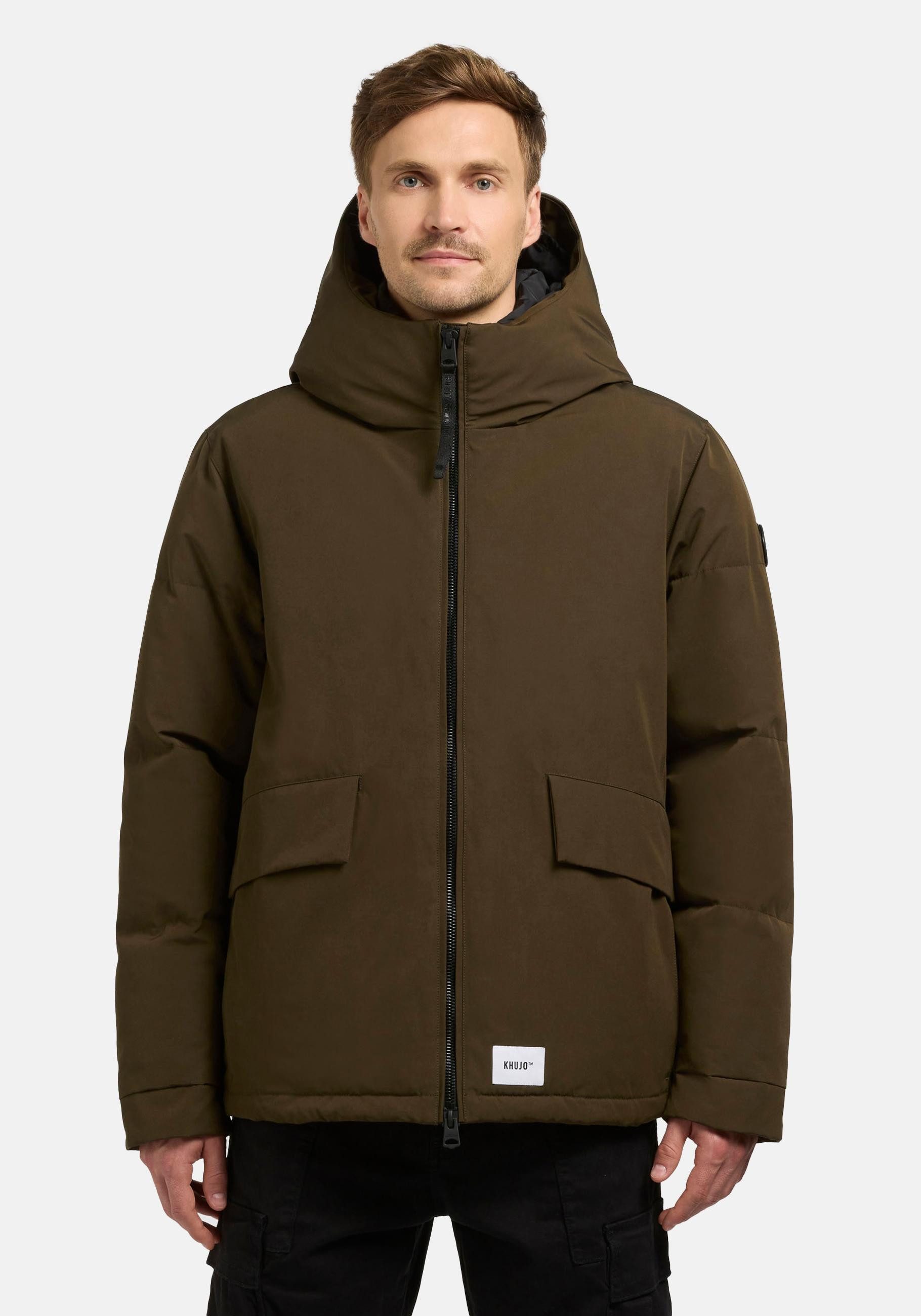 khujo Winterjacke Gero-YM Warme Herren Outdoorjacke mit Kapuze