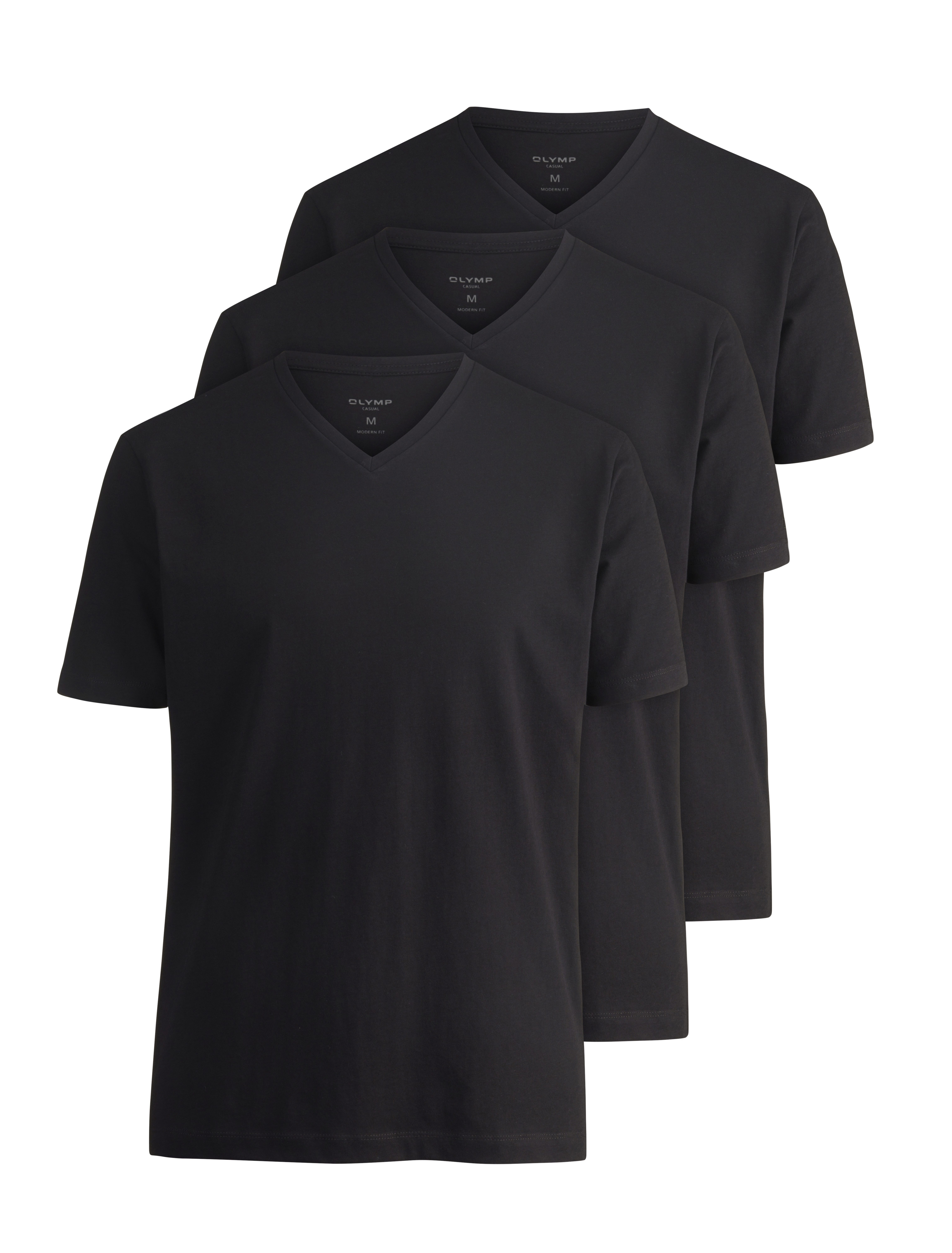 OLYMP T-Shirt (Packung, 3-tlg., 3er) V-Ausschnitt, günstig online kaufen