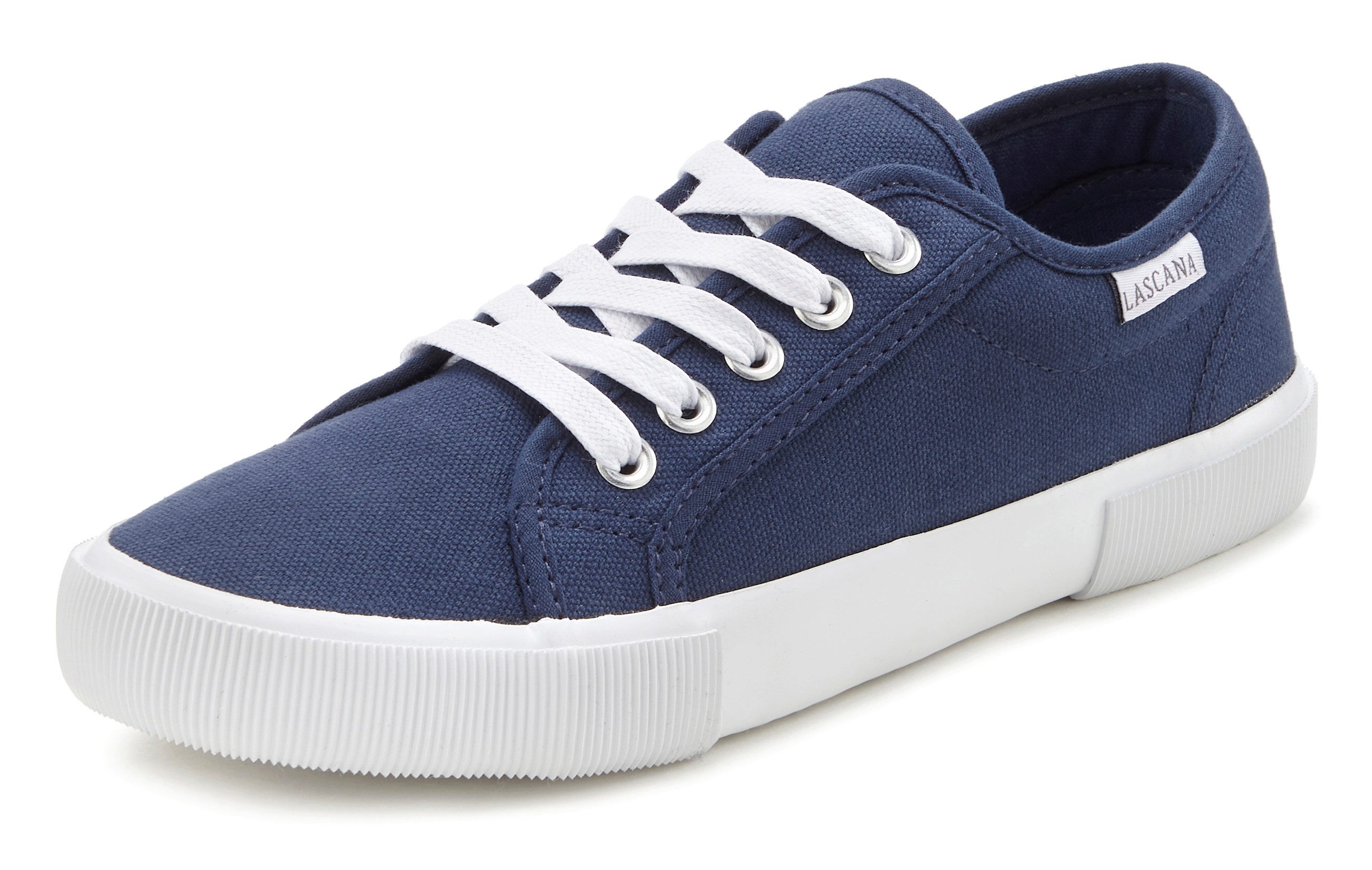 LASCANA Sneaker aus Textil, Schnürhalbschuh, Freizeitschuh, Turnschuh