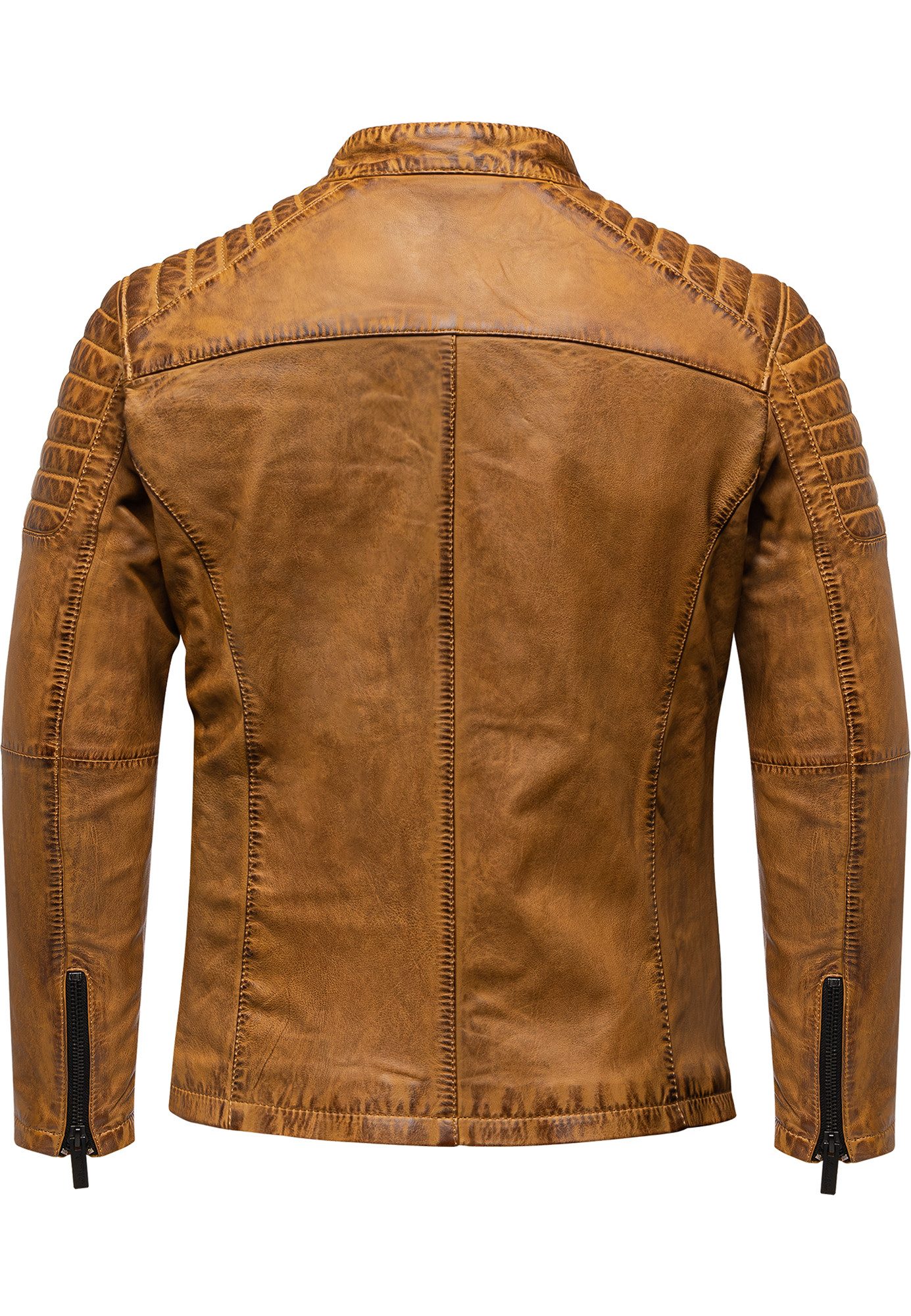 Amaci&Sons Lederjacke RALSTON Lederjacke Echtleder Herren Biker Zipper Jack günstig online kaufen