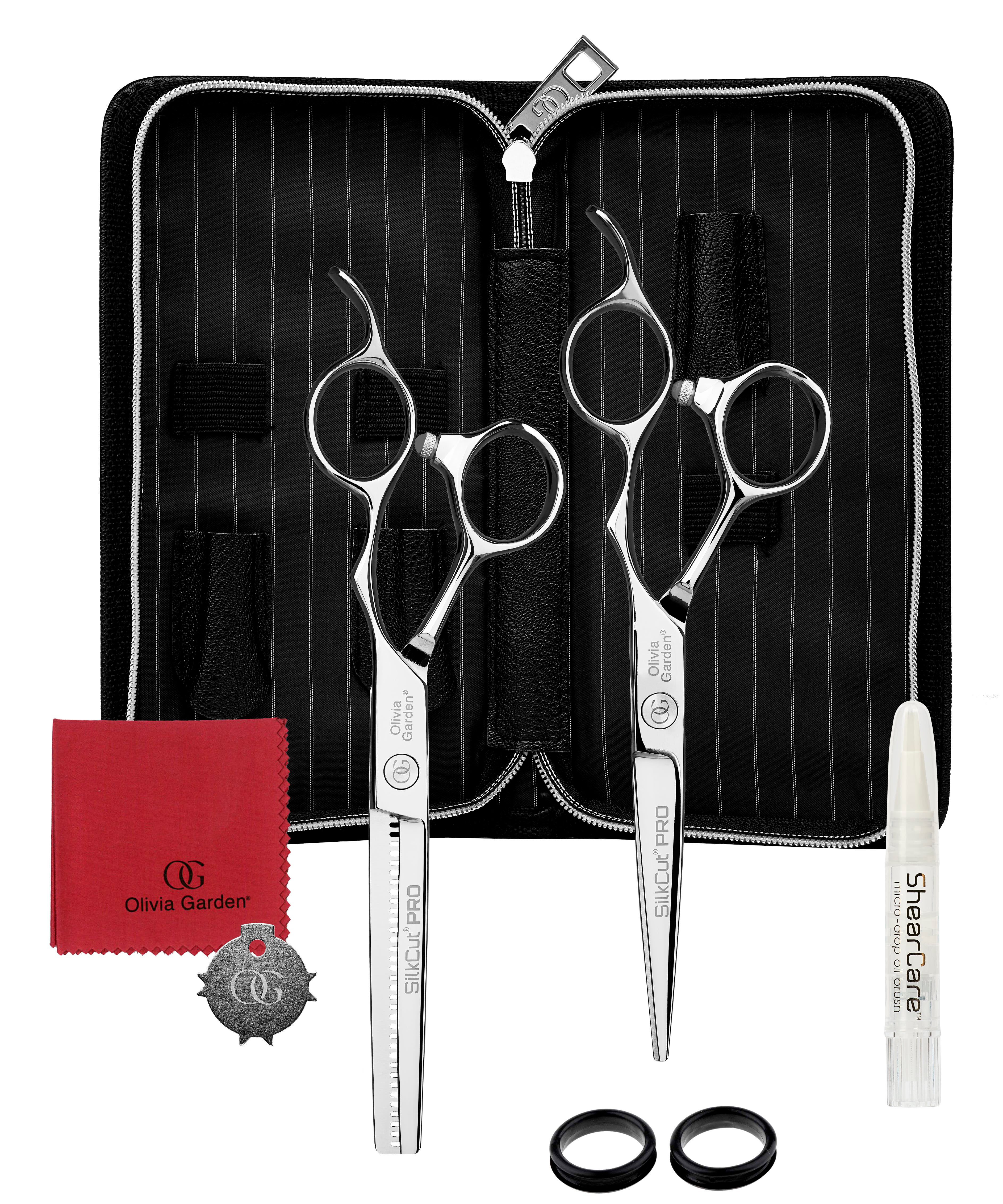 OLIVIA GARDEN Haarschere SilkCut PRO 5,75'', (Set, 2-tlg), für Rechtshänder