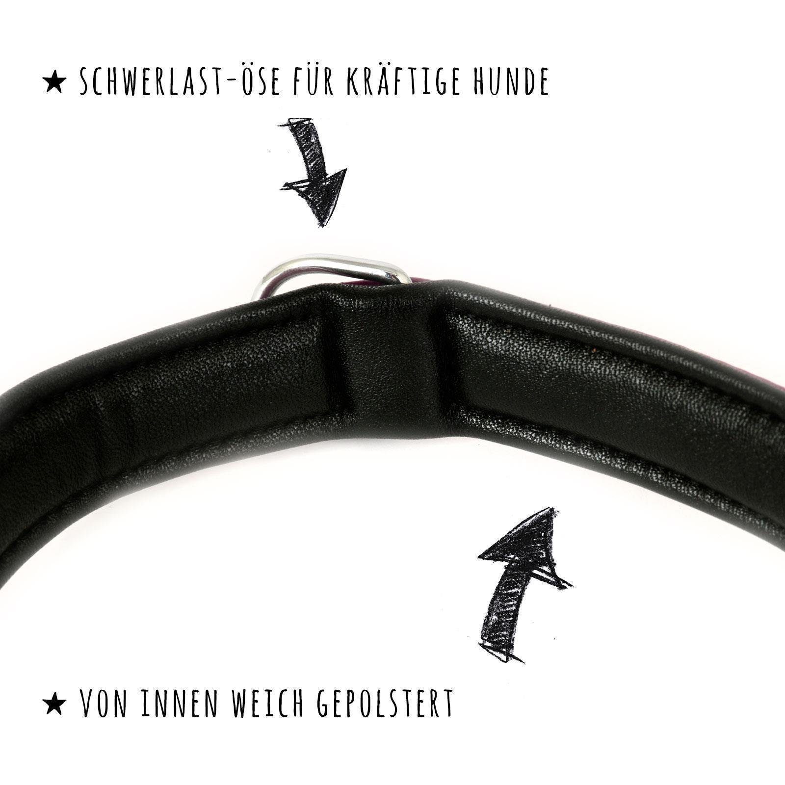 Monkimau Hunde-Halsband Hundehalsband aus Leder, Leder