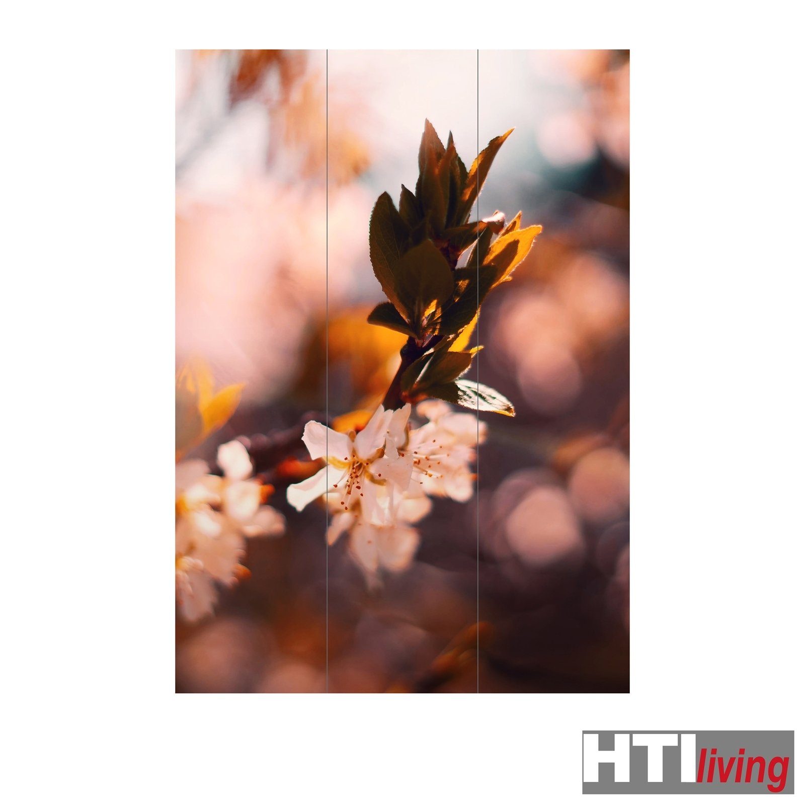 Paravent Sichtschutz (1 Frühling Paravent Raumteiler Blüten HTI-Living St), Trennwand