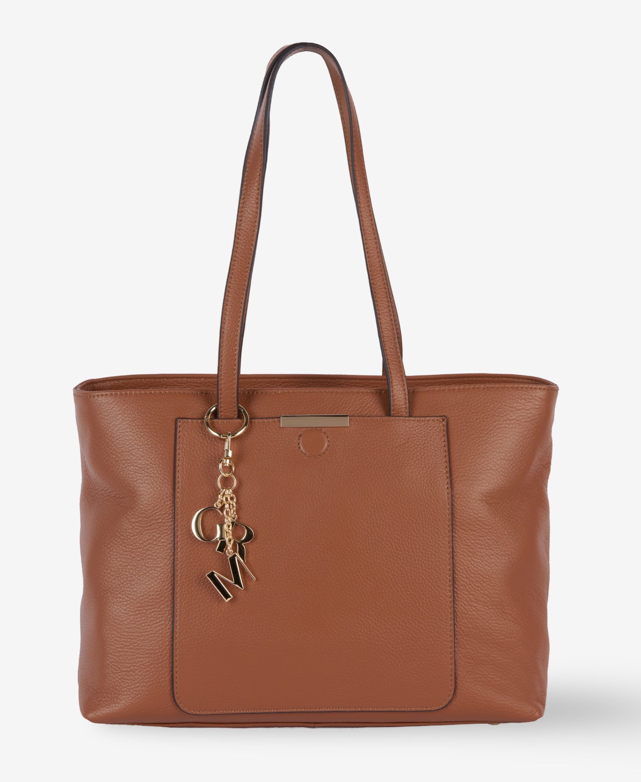 GLAMIRA Schultertasche DailyCompanion Tan Schultertasche (1-tlg), echt Leder, mit geräumigem Hauptfach
