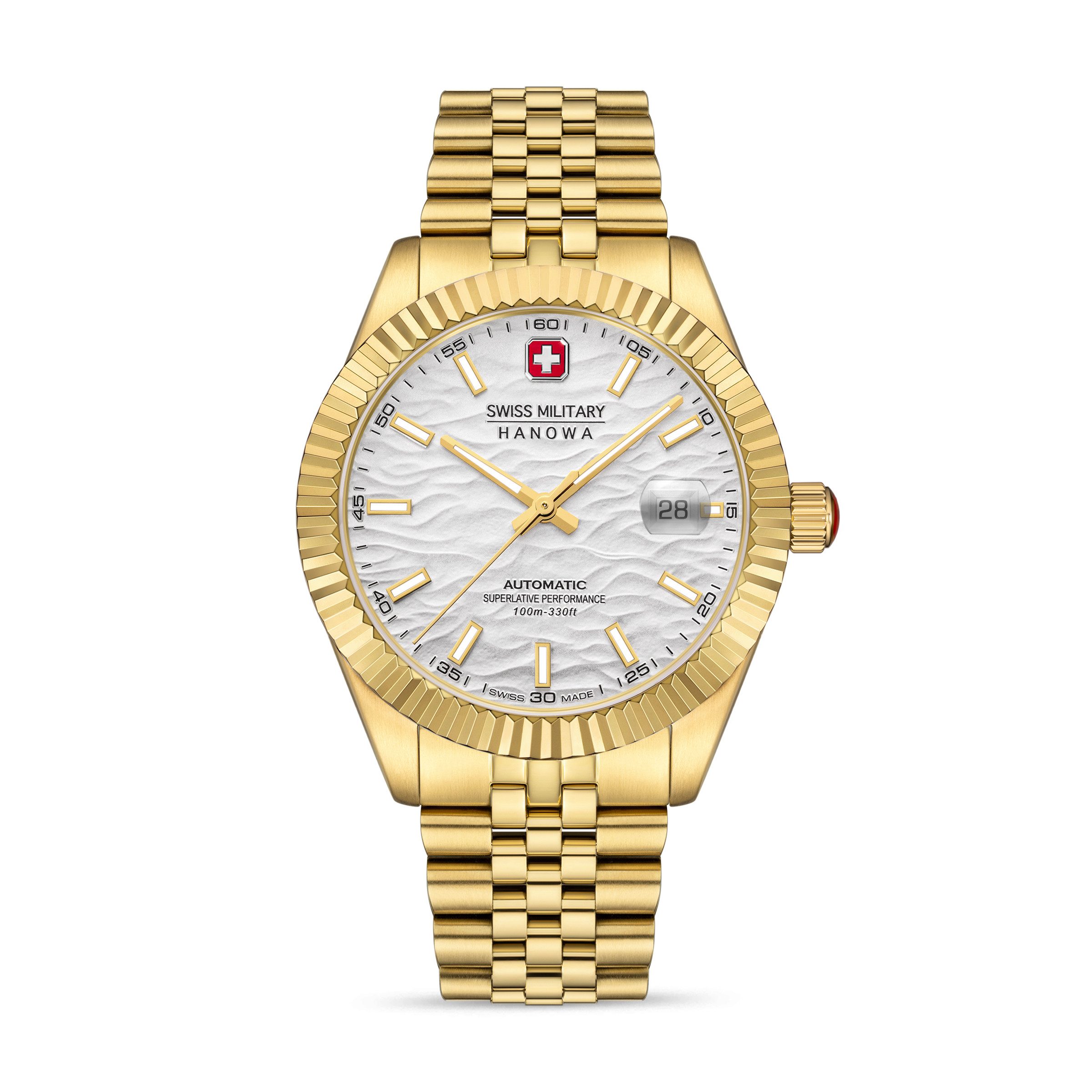 Swiss Military Hanowa Automatikuhr Master Diligenter SMWGL0005410, Armbanduhr, Herrenuhr, Swiss Made, Mechanische Uhr, Edelstahlarmband