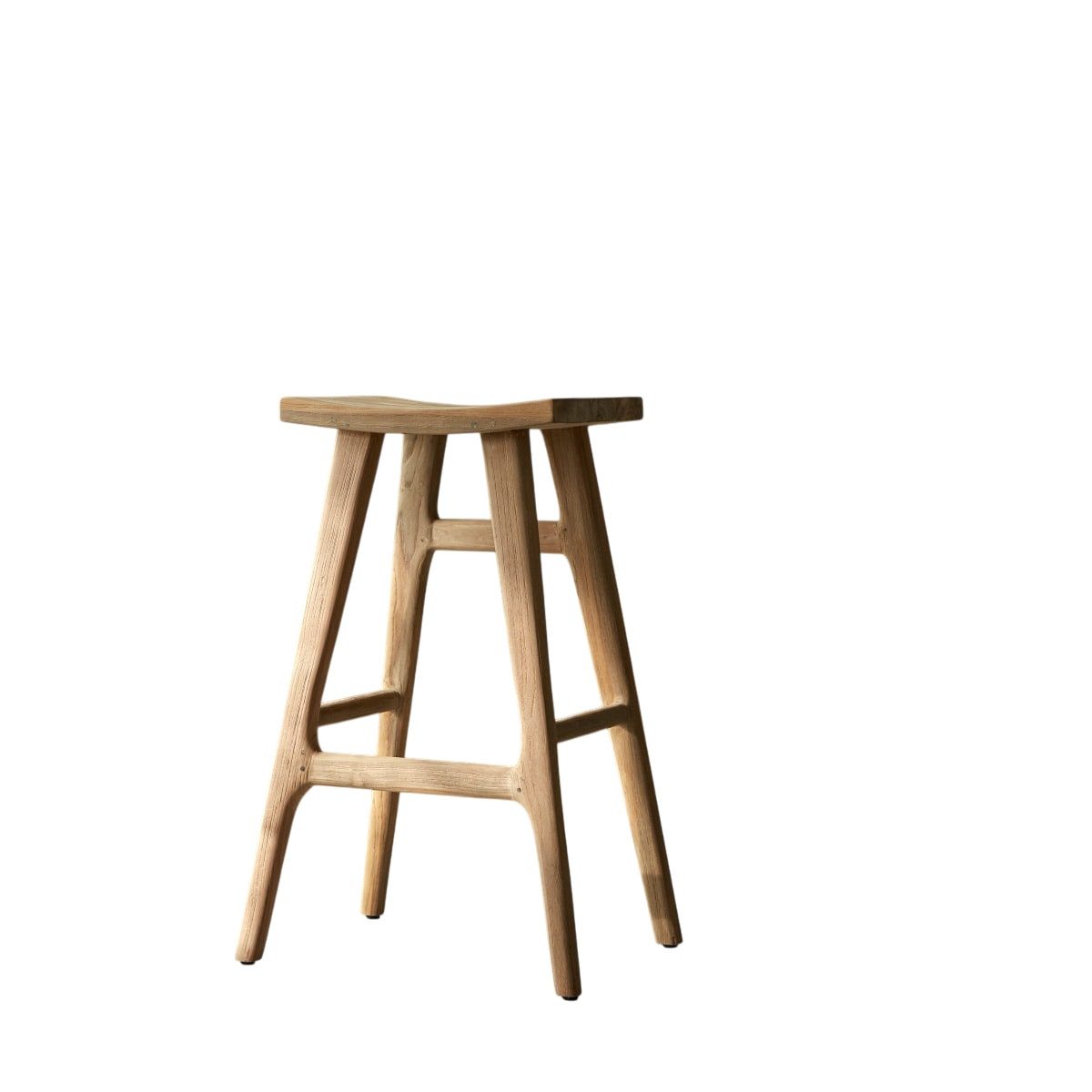 Tikamoon Esszimmerstuhl Barhocker Alia aus massivem, recyceltem Teakholz