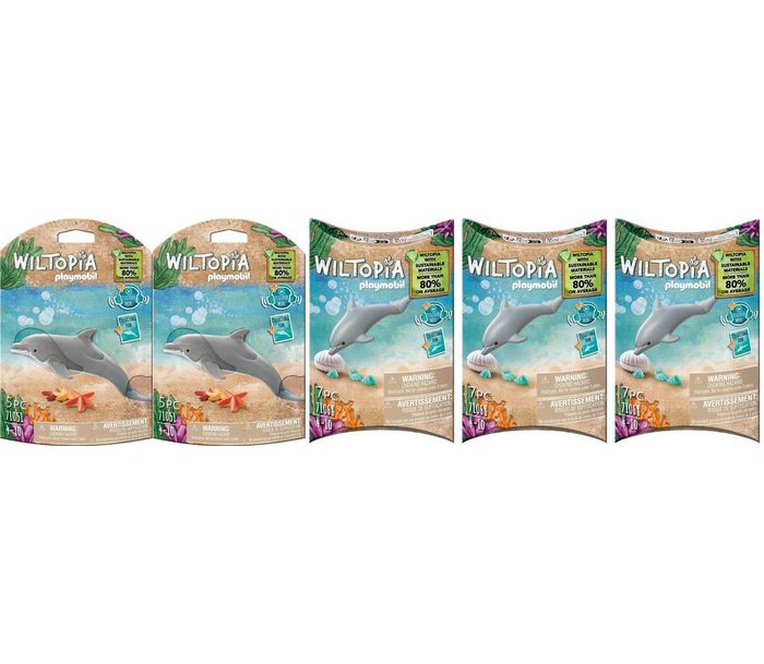 Playmobil® Konstruktions-Spielset 5er Spar Bundle Wiltopia Delfine