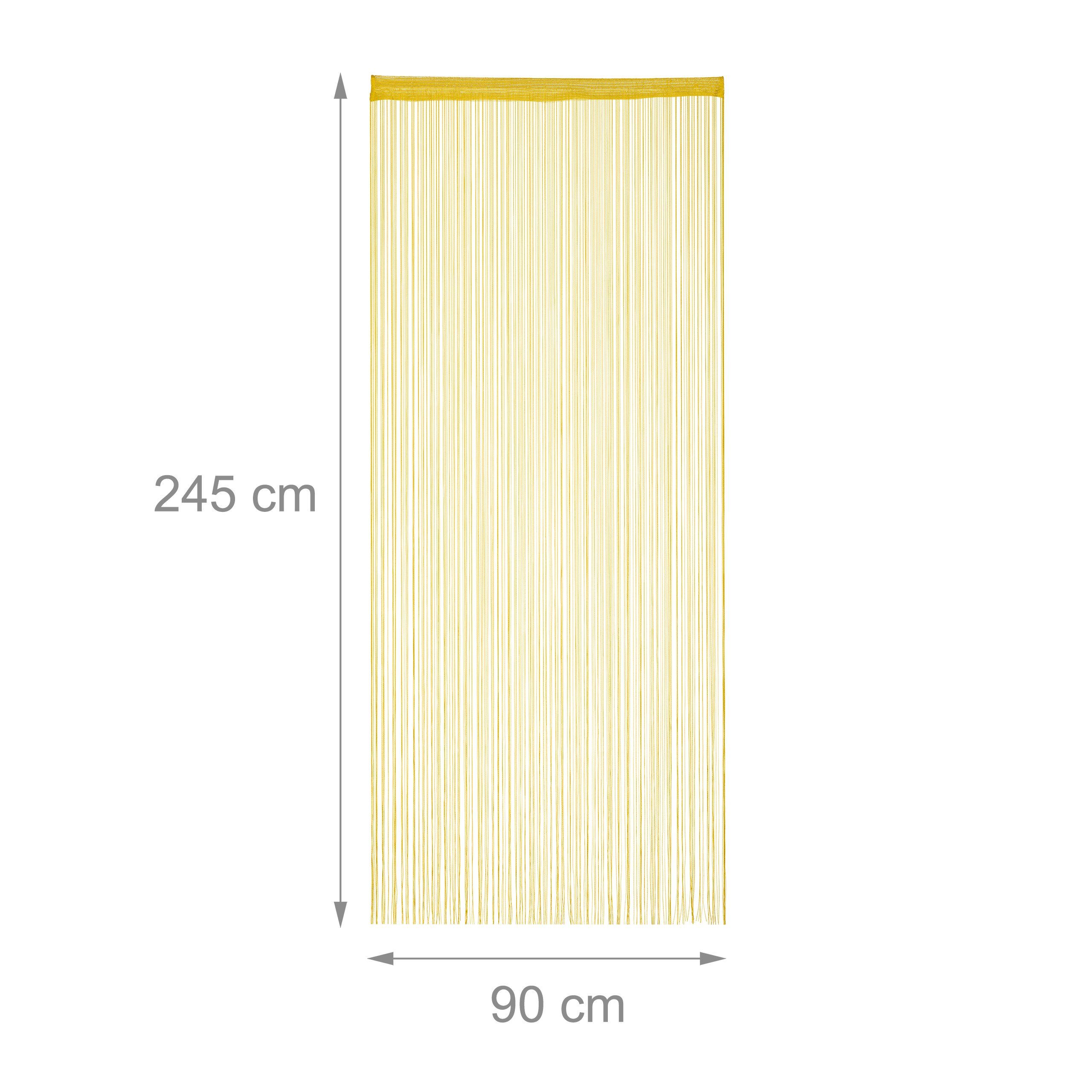 x x 245 Fadenvorhang gold 1 90 Fadenvorhang cm, relaxdays