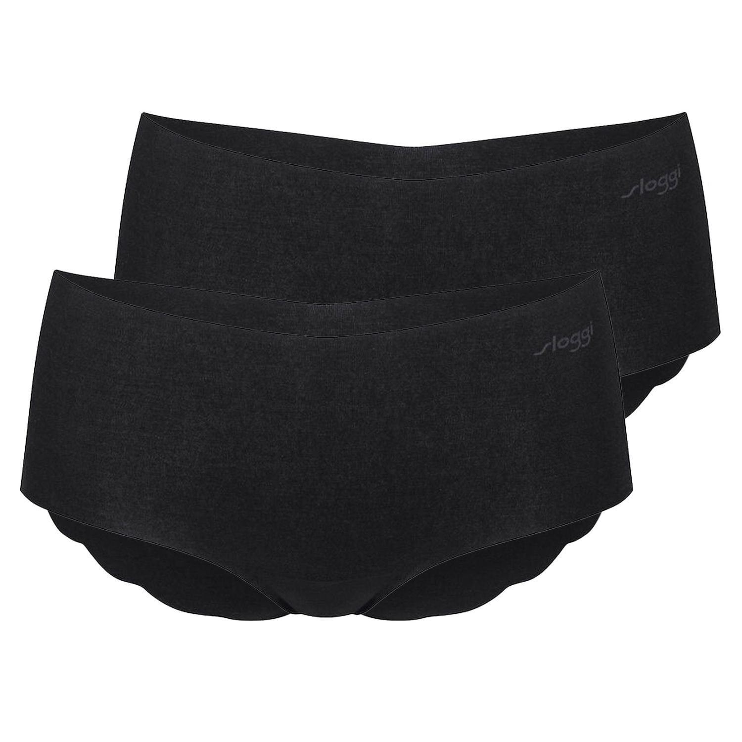 Sloggi Panty zero Modal (2-St) saumlos, keine Abdrücke, Wellenkante, im 2er Pack Schwarz