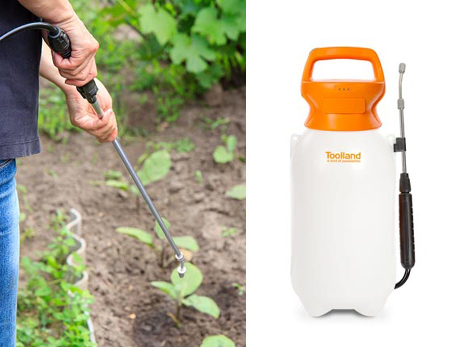 Toolland Akku-Drucksprühgerät, Drucksprüher Garten-Spritze Unkrautspritze Pflanzen-Sprüher Sprühgerät