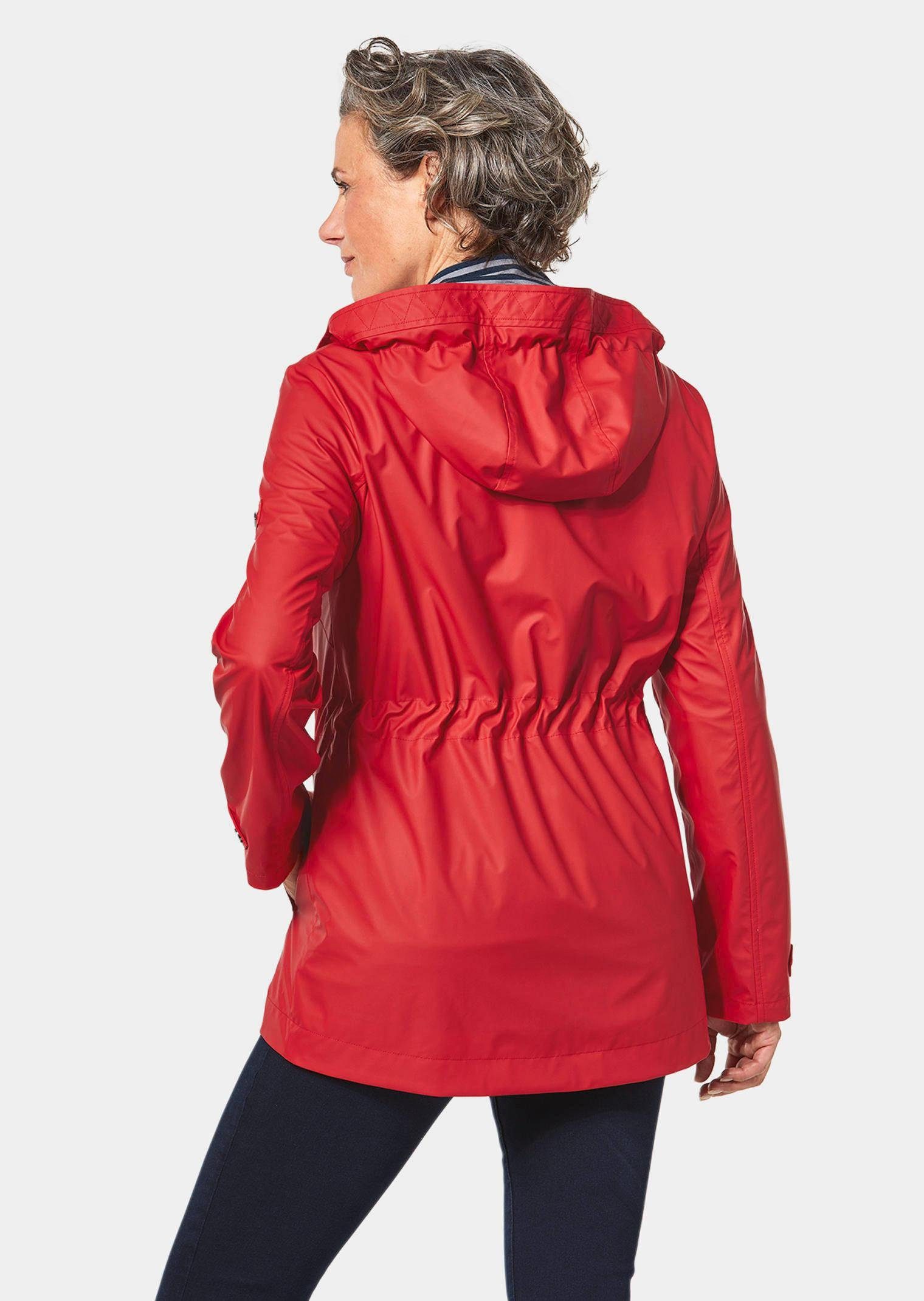 GOLDNER Funktionsjacke Funktionaler Regenmantel mit Jerseyfutter